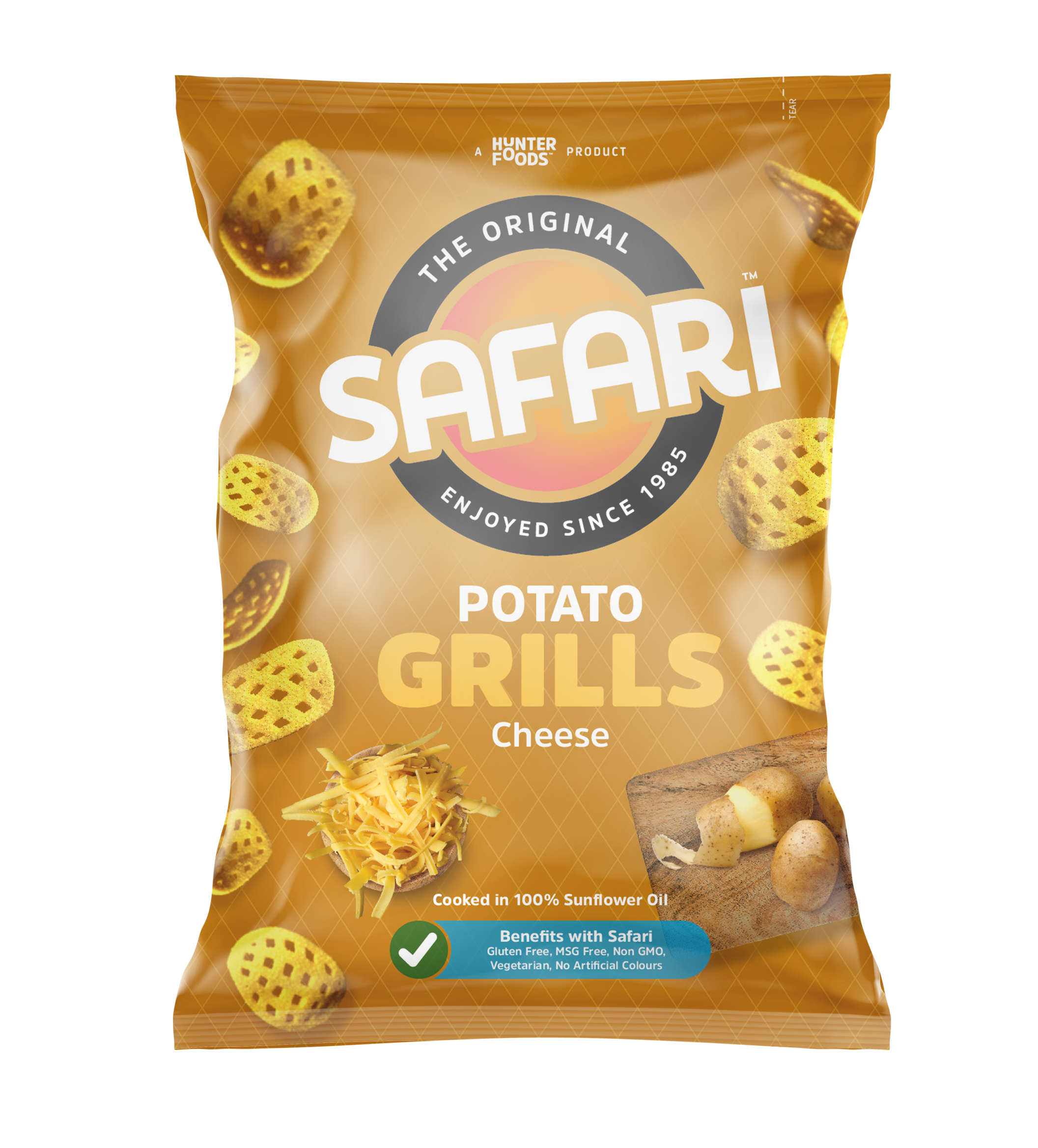 Safari Potato Grills - Cheese 16 units per case 60 g