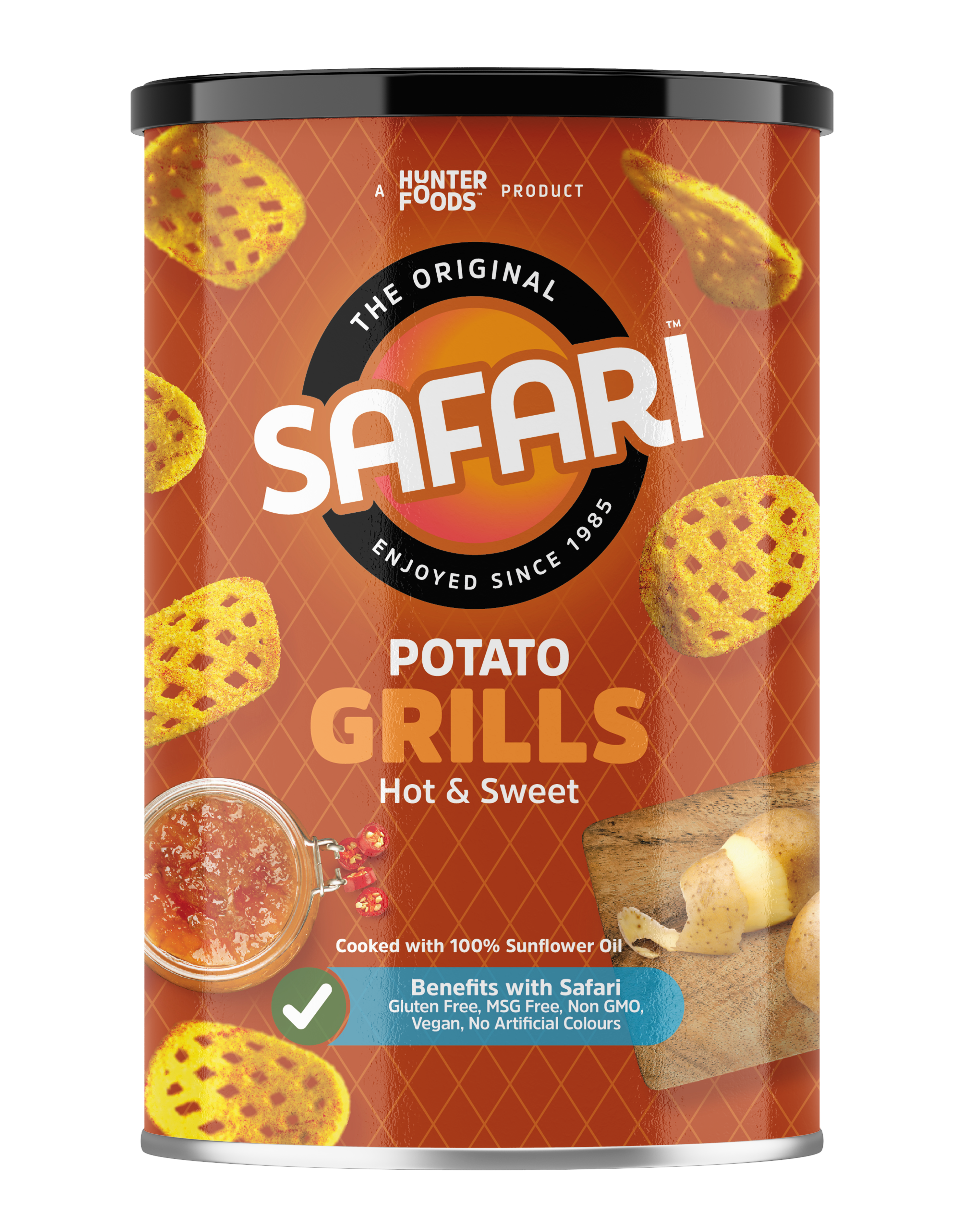 Safari Potato Grills - Hot & Sweet 12 units per case 100 g