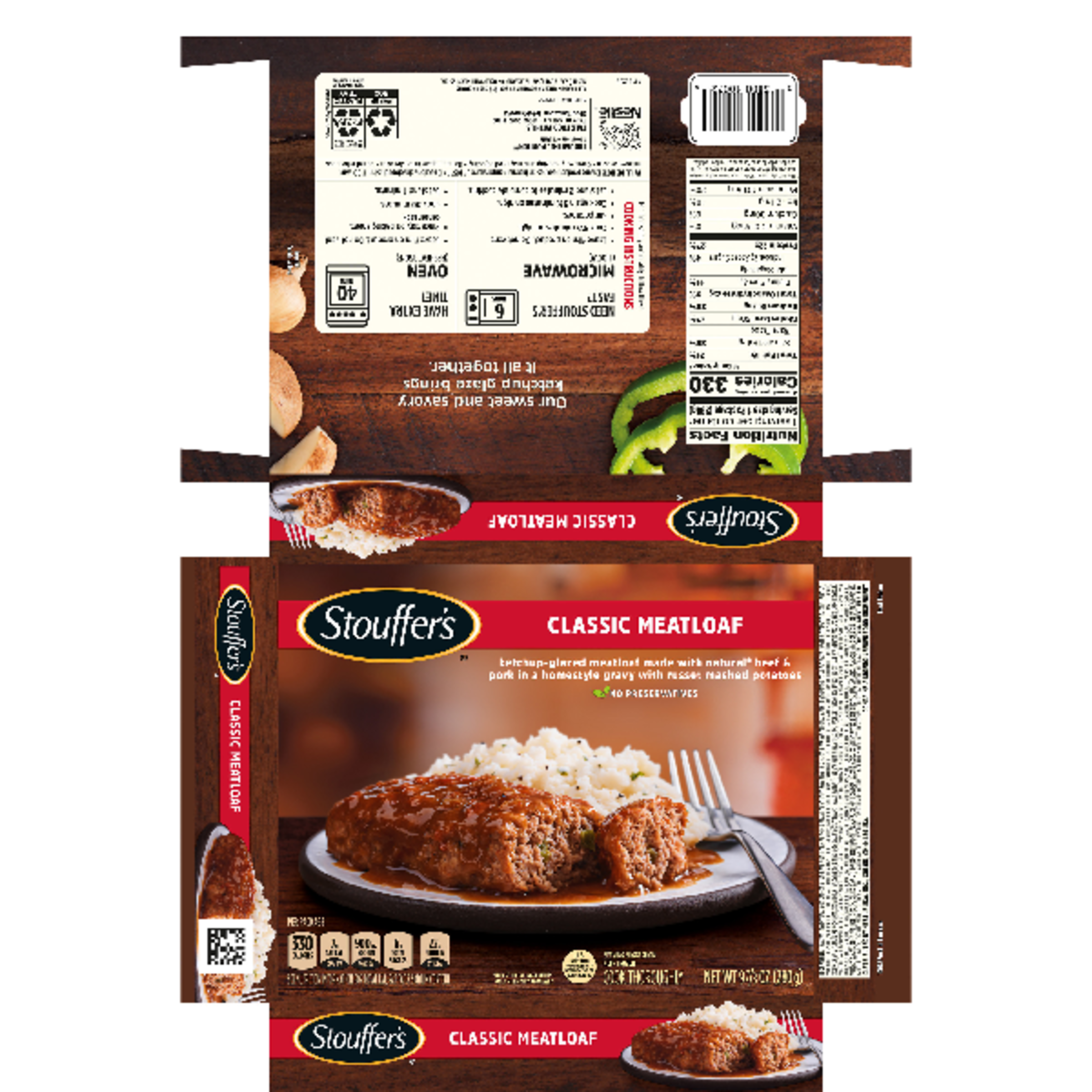 STOUFFER'S Classic Meatloaf 12 units per case 9.9 oz Product Label