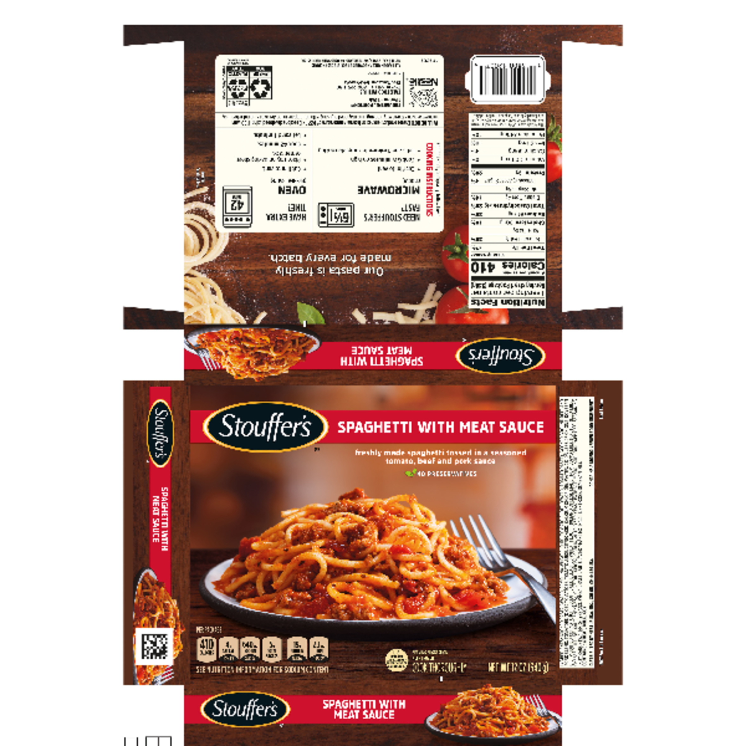 STOUFFER'S Spaghetti with Meat Sauce 12 units per case 12.0 oz Product Label