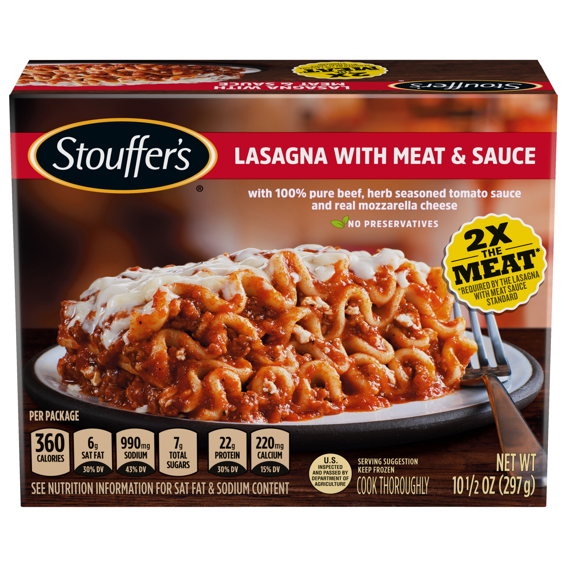 STOUFFER'S Lasagna with Meat & Sauce 12 units per case 10.5 oz