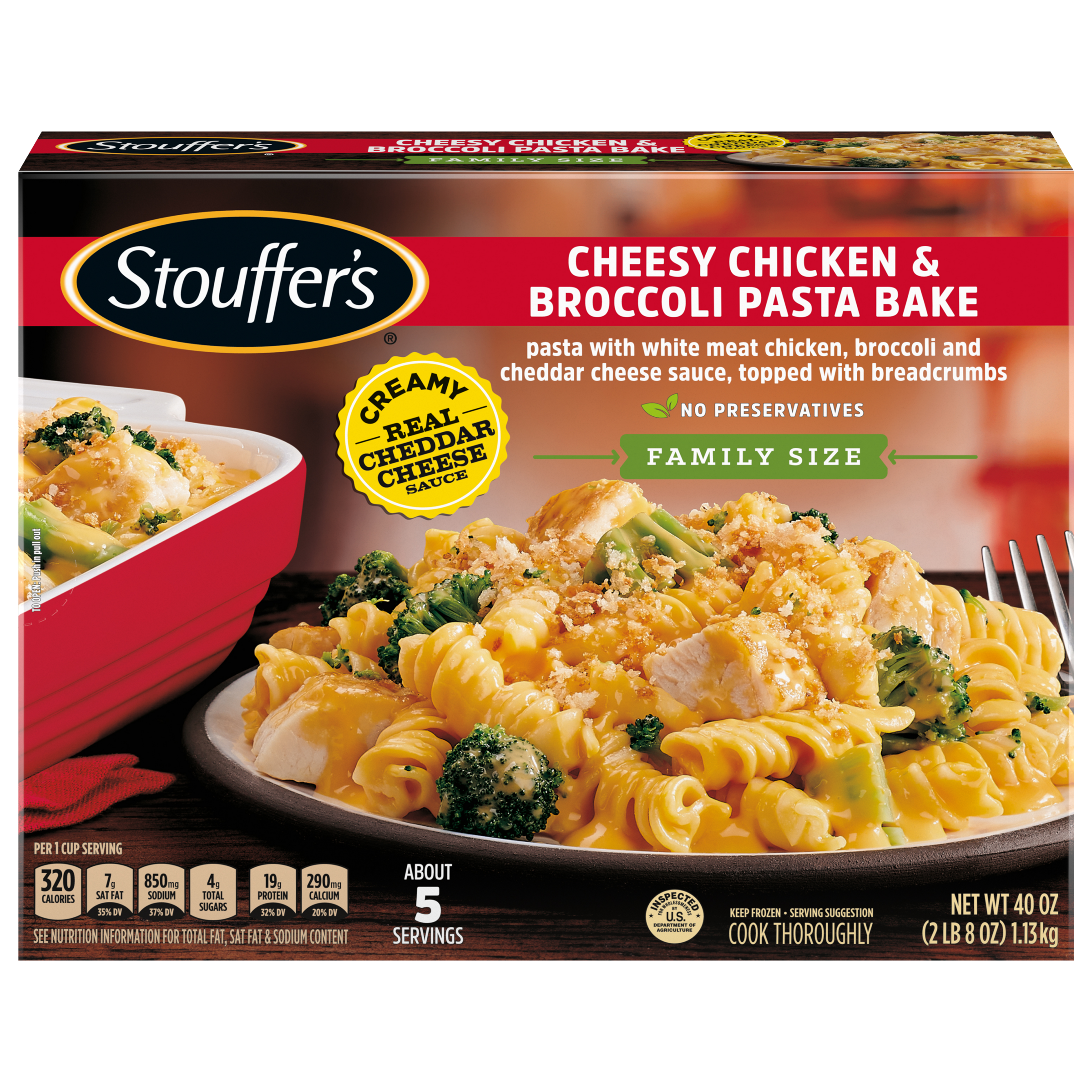 STOUFFER'S Cheesy Chicken & Broccoli Pasta Bake (Family Size) 6 units per case 40.0 oz