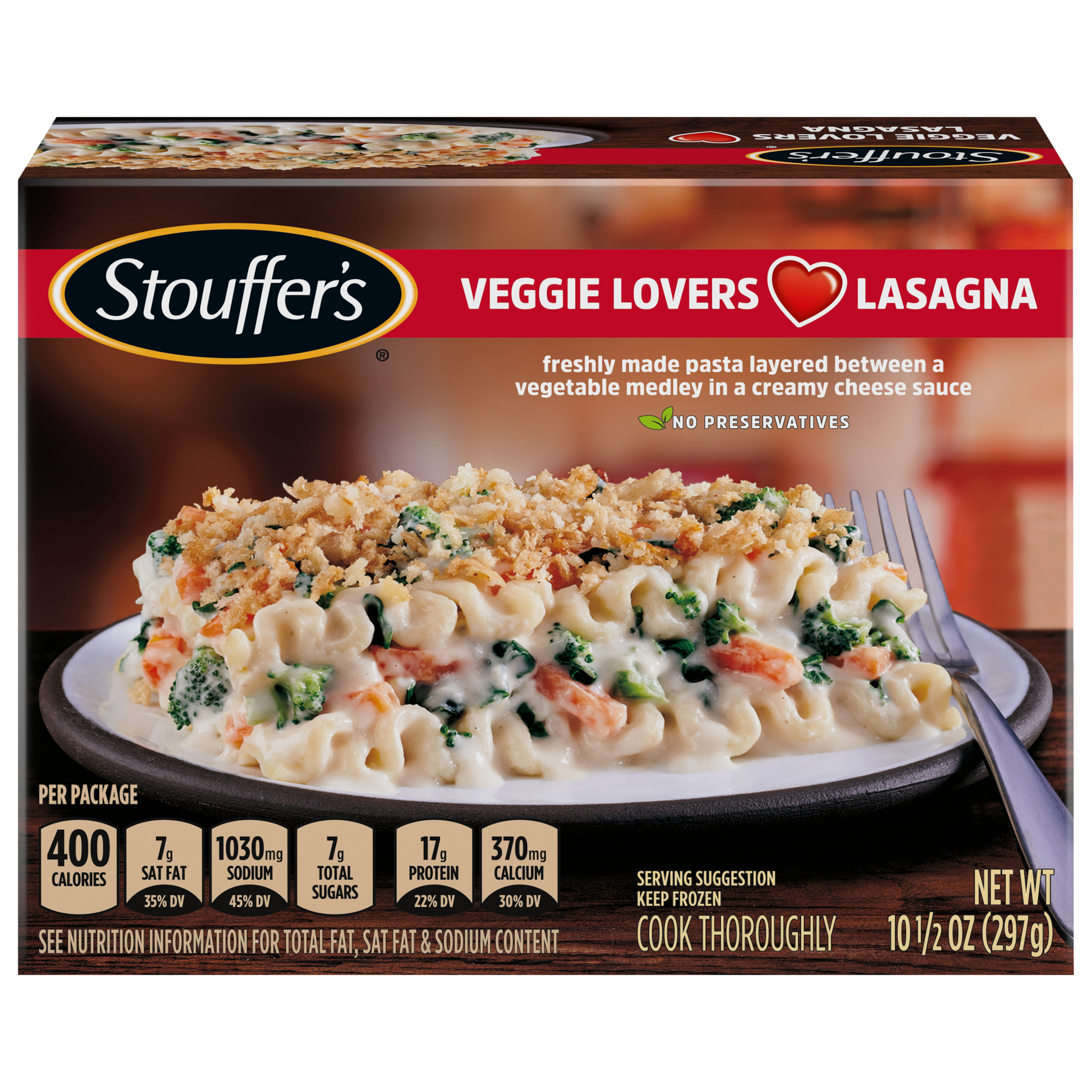 STOUFFER'S Veggie Lovers Lasagna 12 units per case 10.5 oz