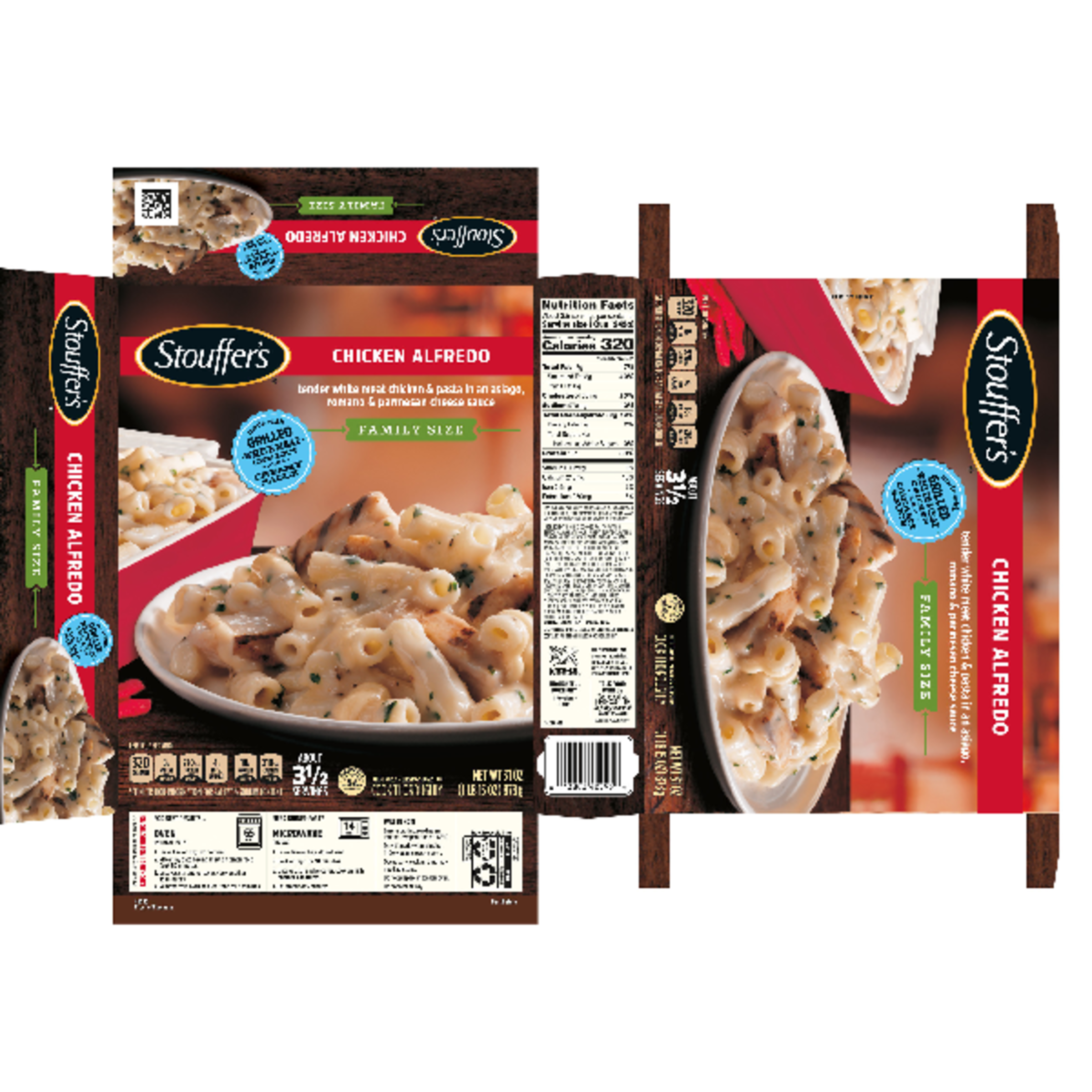 STOUFFER'S Chicken Alfredo (Family Size) 6 units per case 31.0 oz Product Label