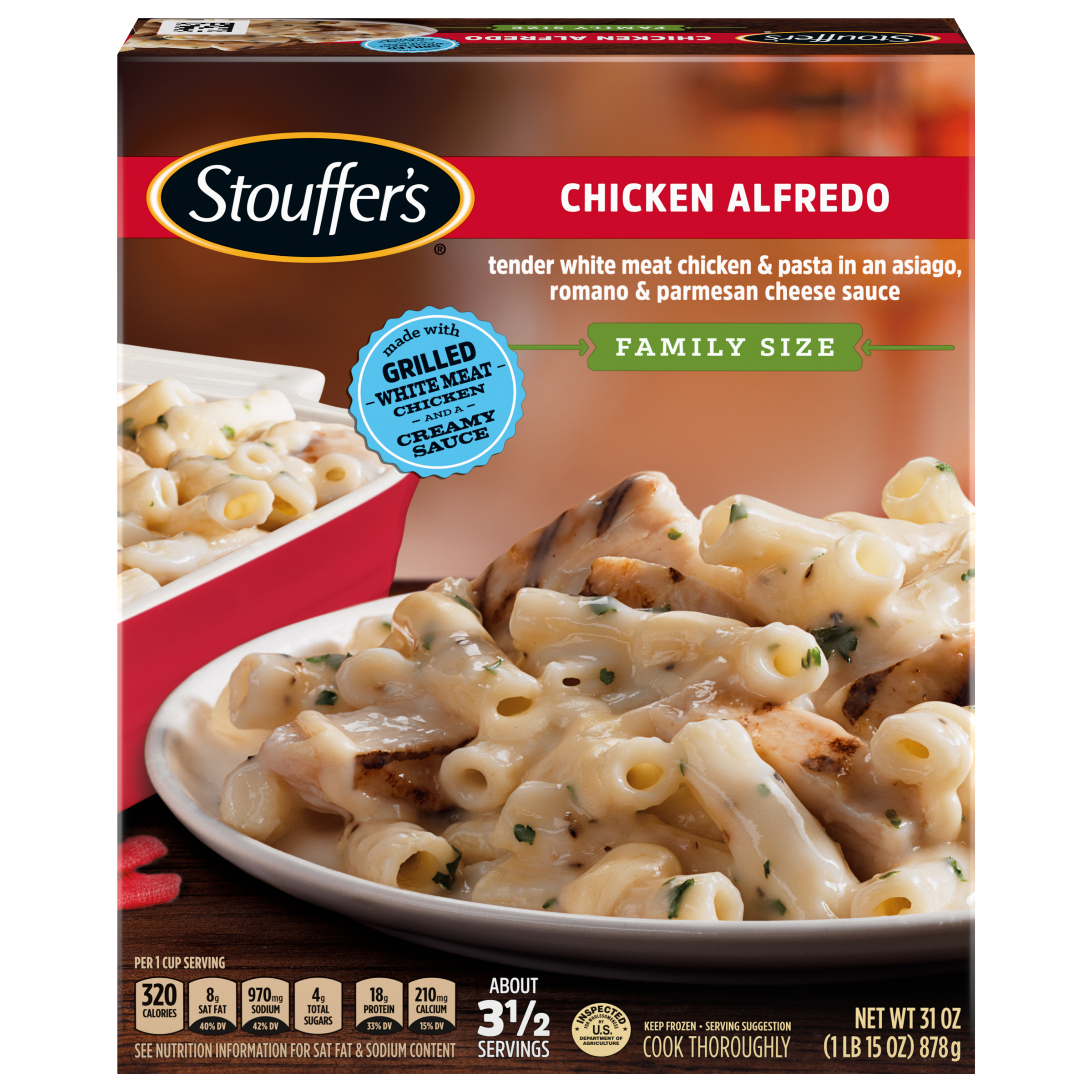 STOUFFER'S Chicken Alfredo (Family Size) 6 units per case 31.0 oz