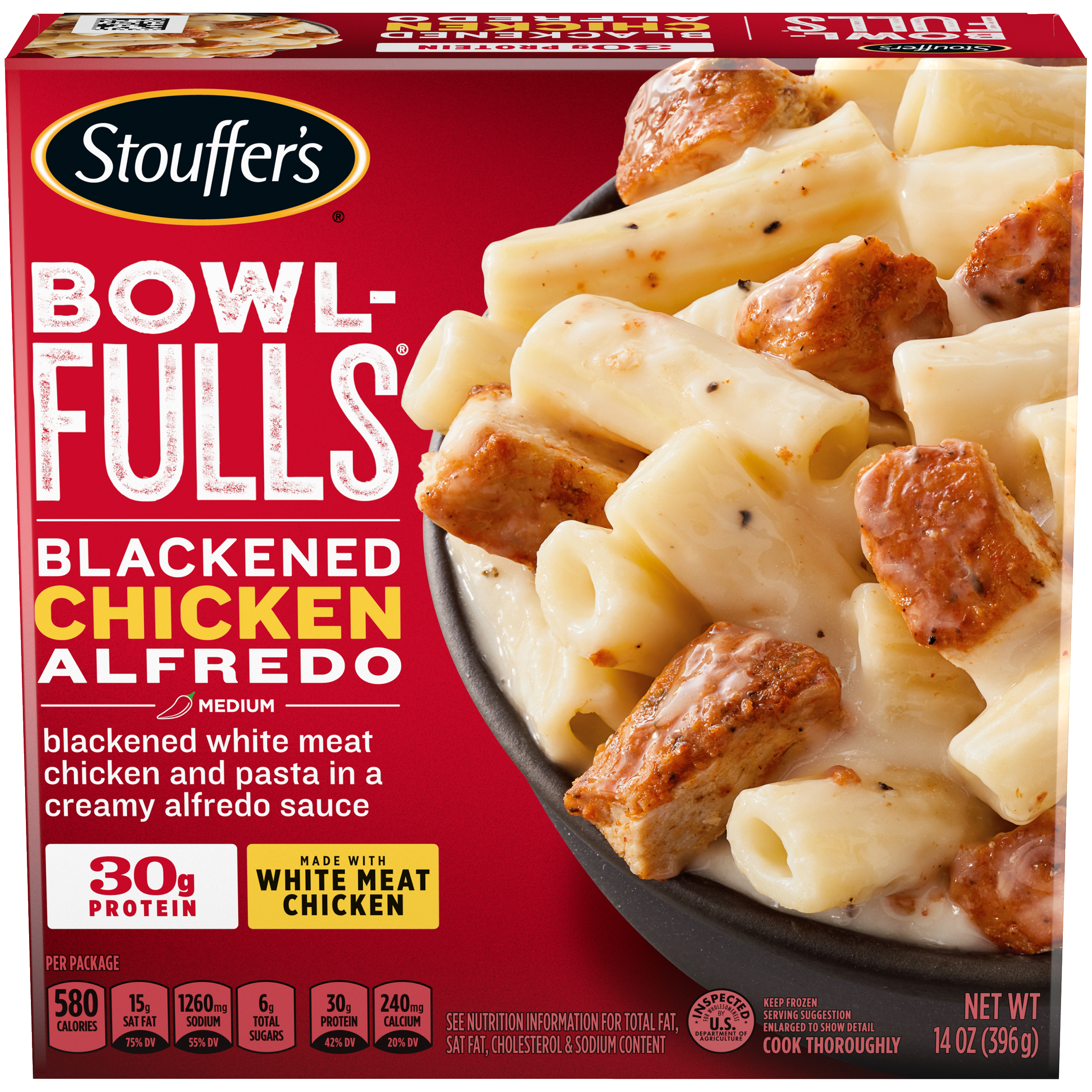 STOUFFER'S Bowl-Fulls Blackened Chicken Alfredo 8 units per case 14.0 oz