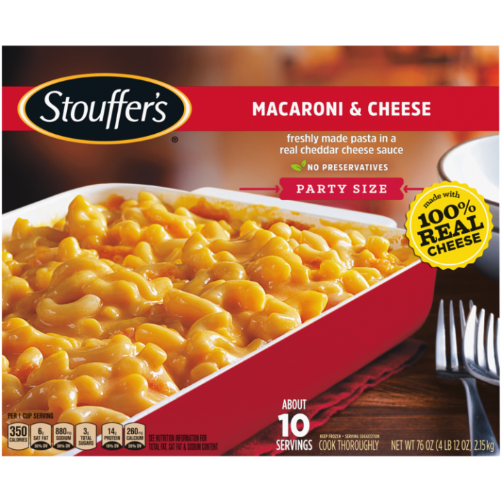 STOUFFER'S Macaroni and Cheese (Party Size) 6 units per case 76.0 oz