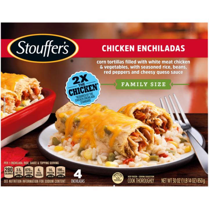 STOUFFER'S Chicken Enchiladas (Family Size) 6 units per case 30.0 oz