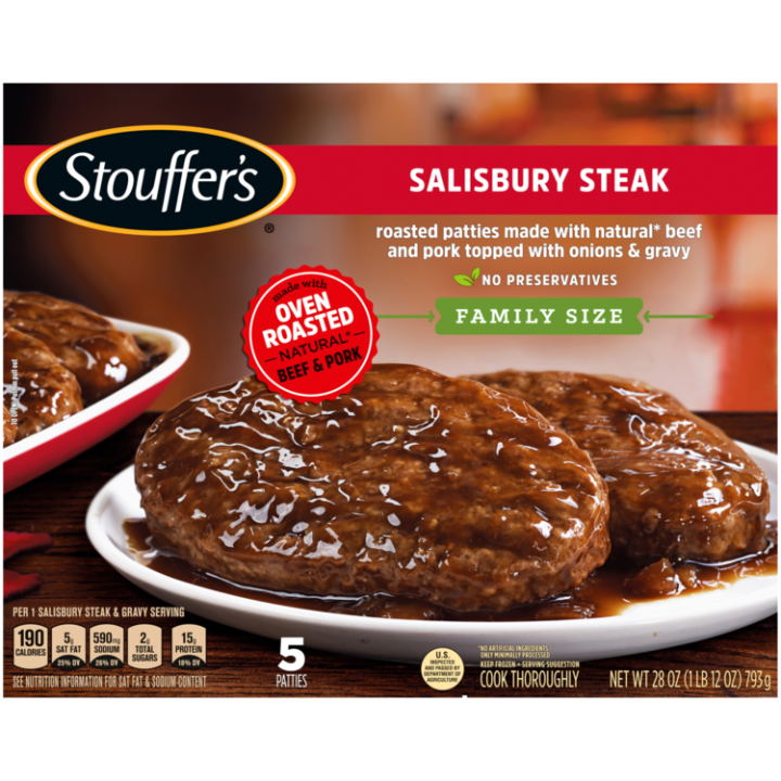 STOUFFER'S Salisbury Steak (Family Size) 6 units per case 28.0 oz