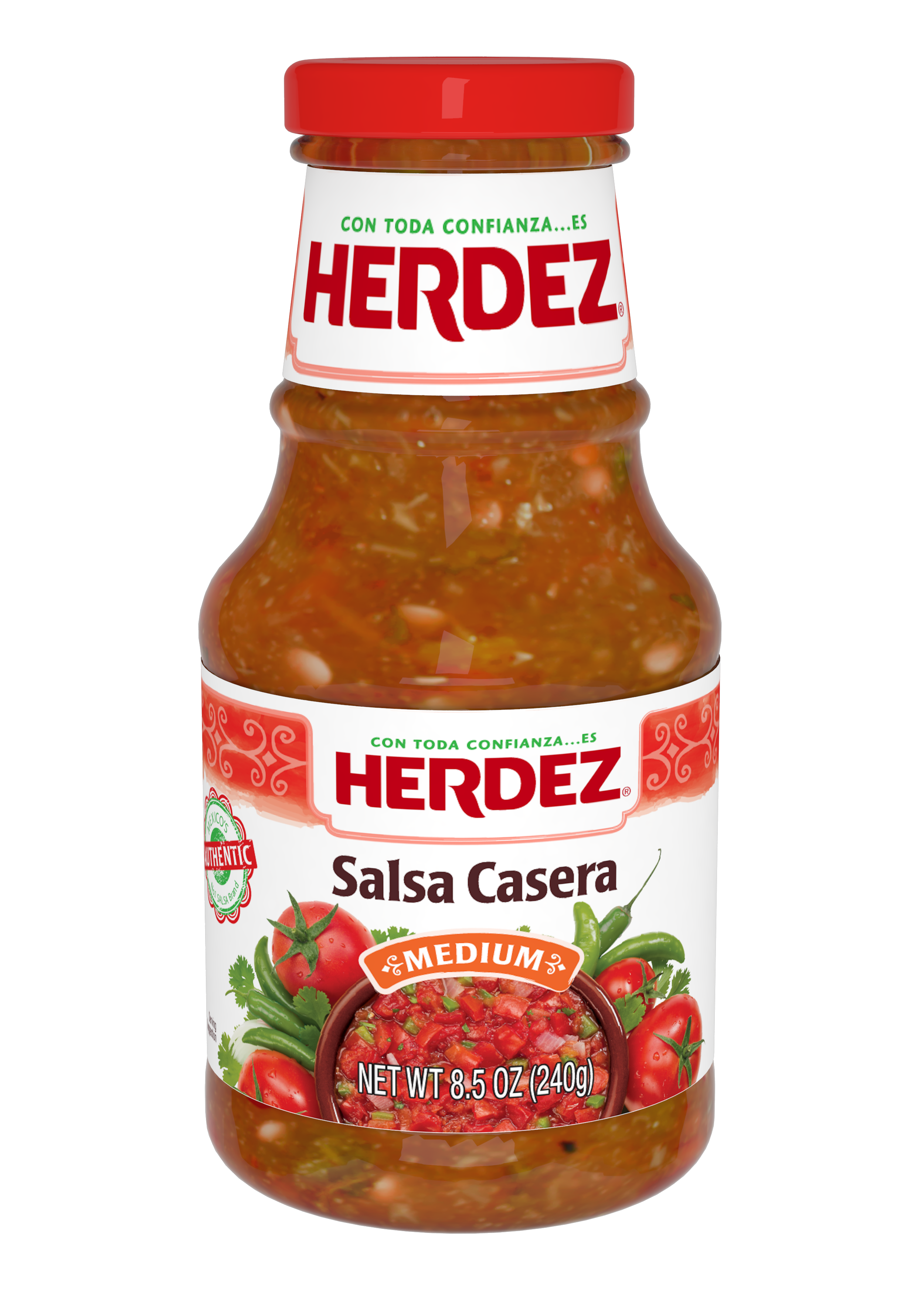 HERDEZ Casera Sauce Medium 6 units per case 240 g