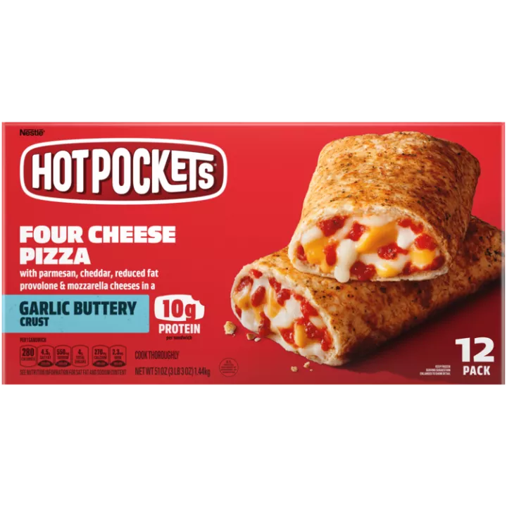 HOT POCKETS Garlic Buttery Crust Four Cheese Pizza 4 units per case 51.0 oz