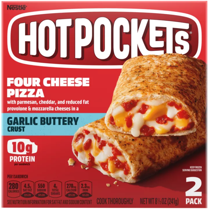 HOT POCKETS Garlic Buttery Crust Four Cheese Pizza (2 Pack) 8 units per case 8.5 oz