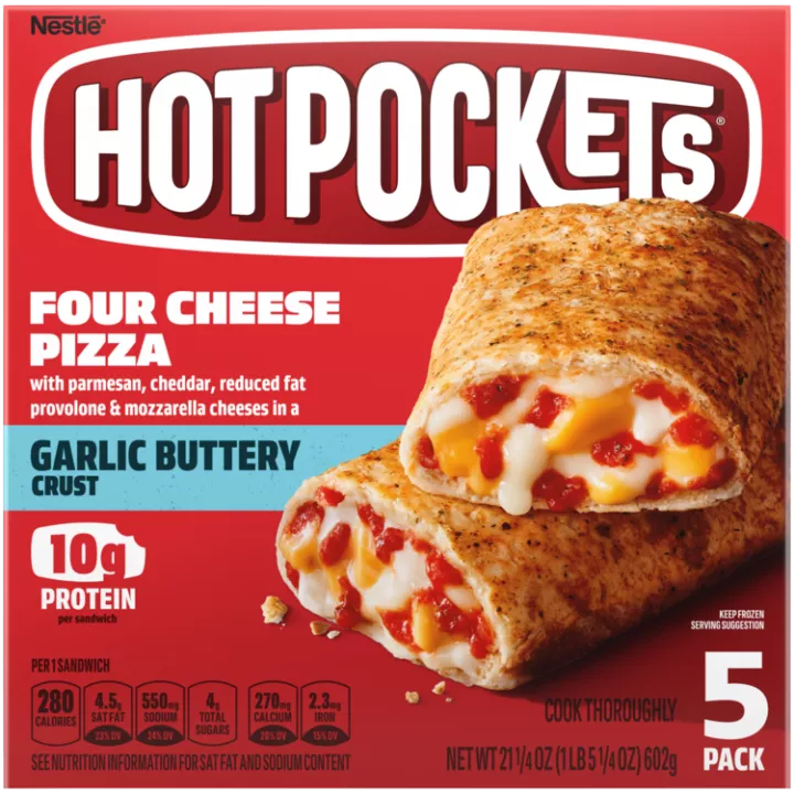 HOT POCKETS Garlic Buttery Crust Four Cheese Pizza (5 Pack) 4 units per case 21.3 oz