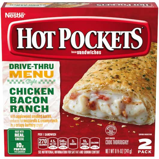 HOT POCKETS Chicken Bacon Ranch (2 pack) 8 units per case 8.5 oz