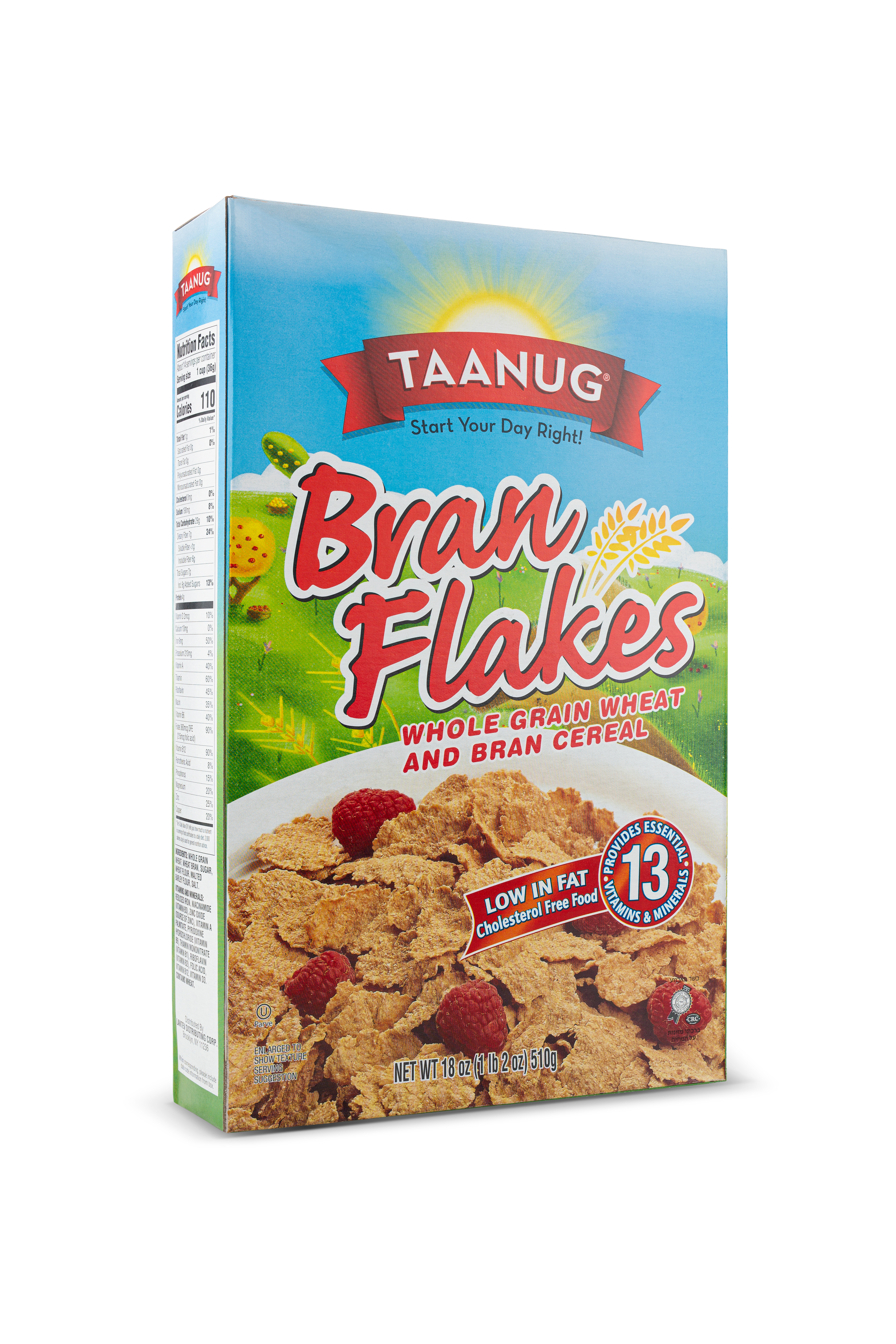 Taanug Bran Flakes Cereal 12 units per case 18.0 oz