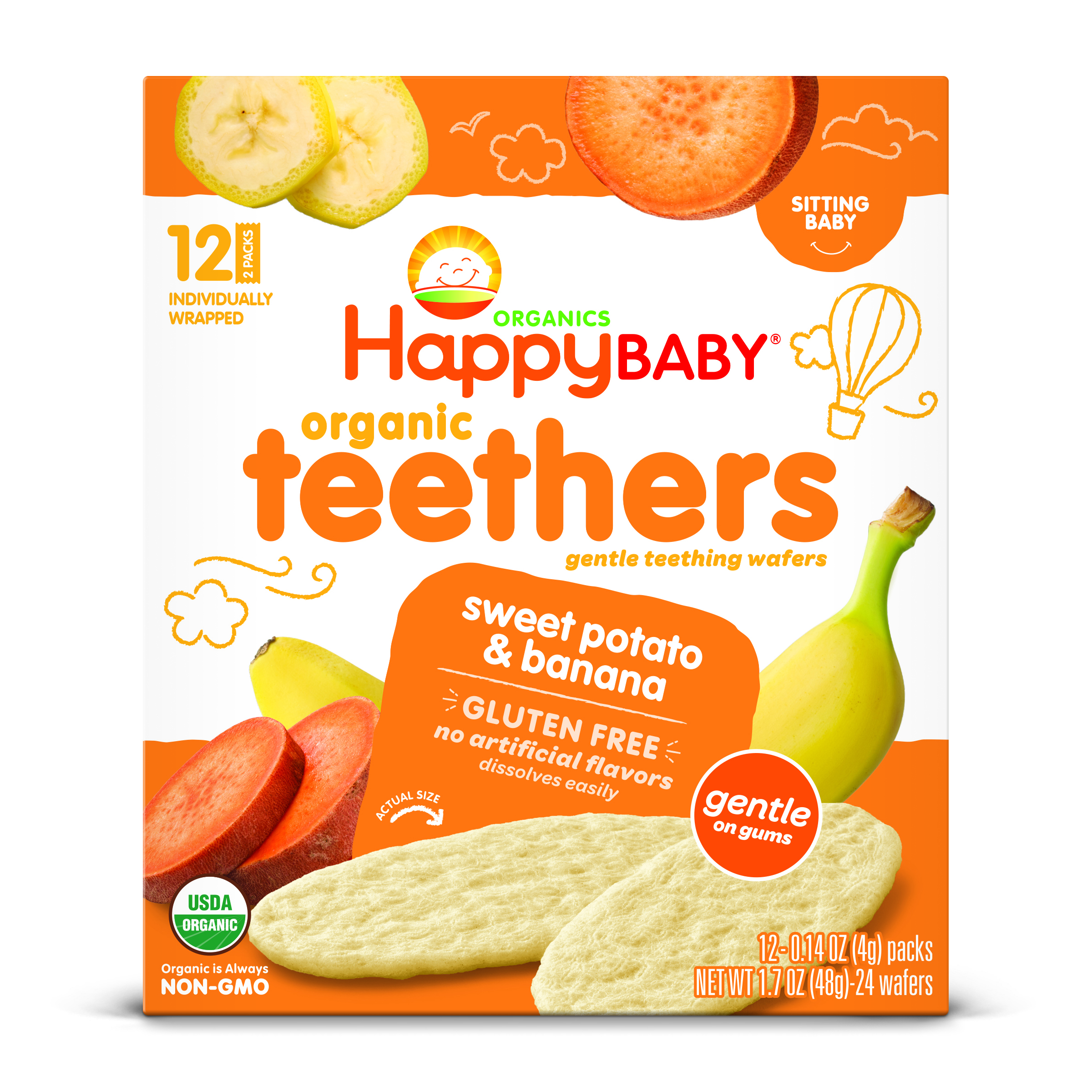 Happy Baby Sweet Potato & Banana Teethers 6 units per case 1.7 oz