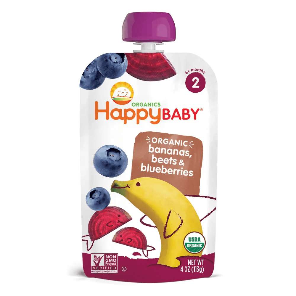 Happy Baby S2 - Banana, Beet & Blueberry 4Oz pouch 16 units per case 4.0 oz