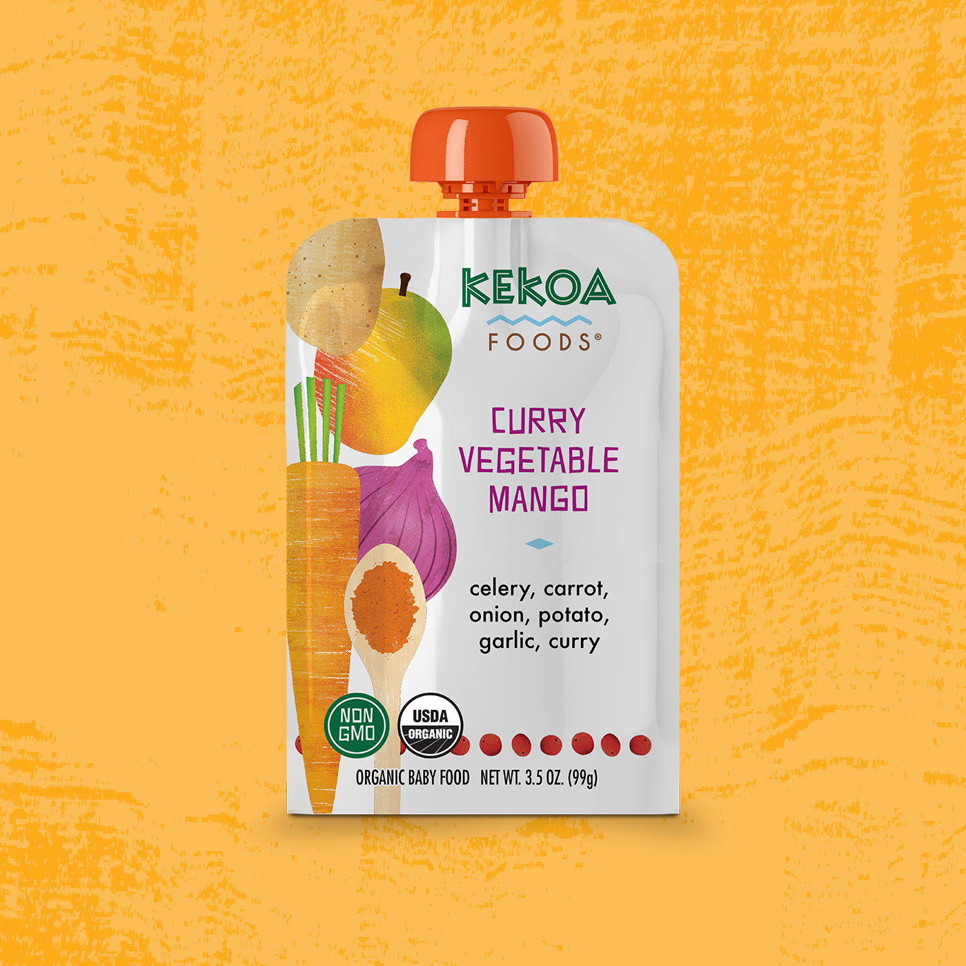 Kekoa Foods - Curry Vegetable Mango 6 innerpacks per case 3.5 oz