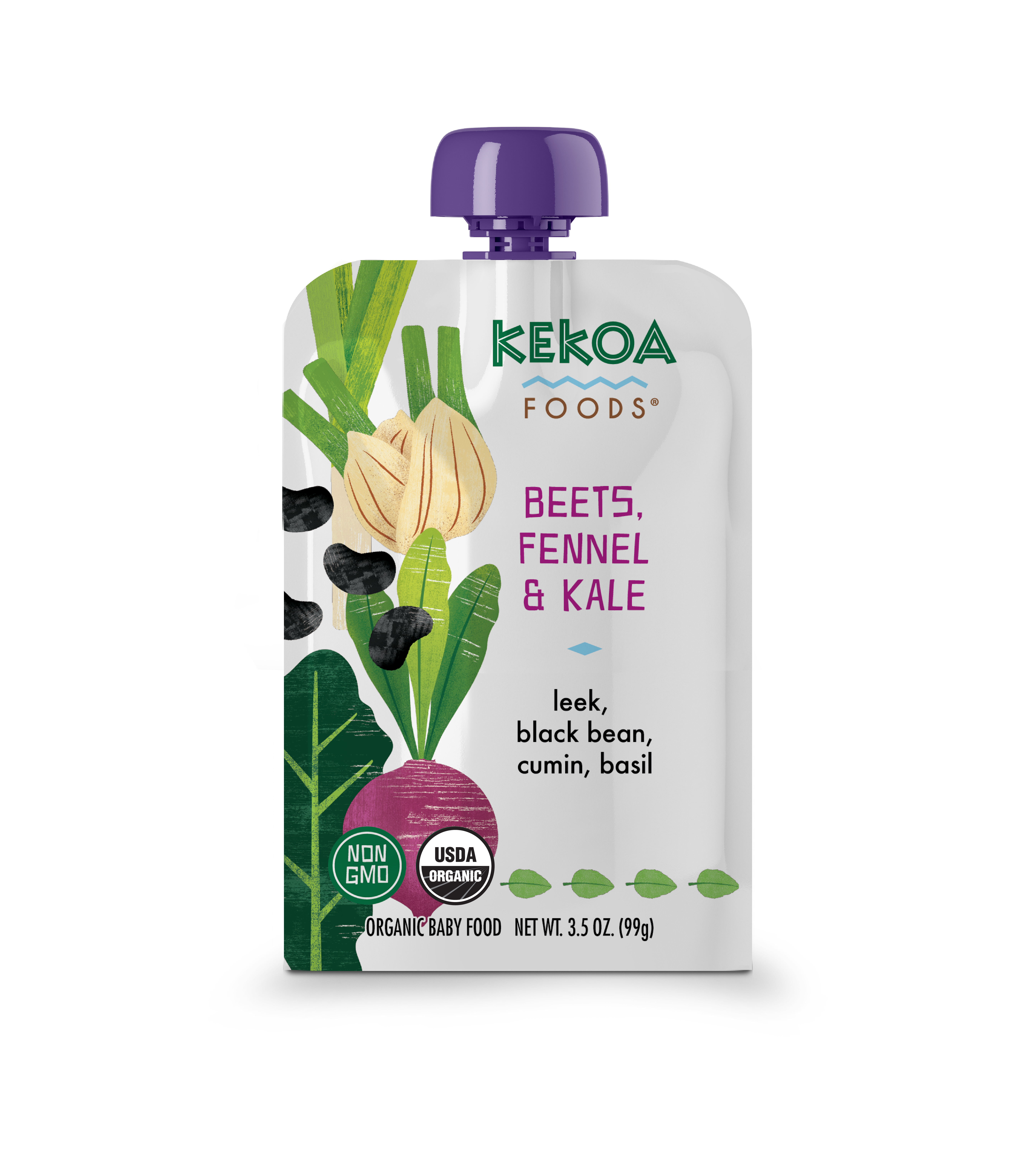 Kekoa Foods - Beets, Fennel, and Kale 12 innerpacks per case 3.5 oz