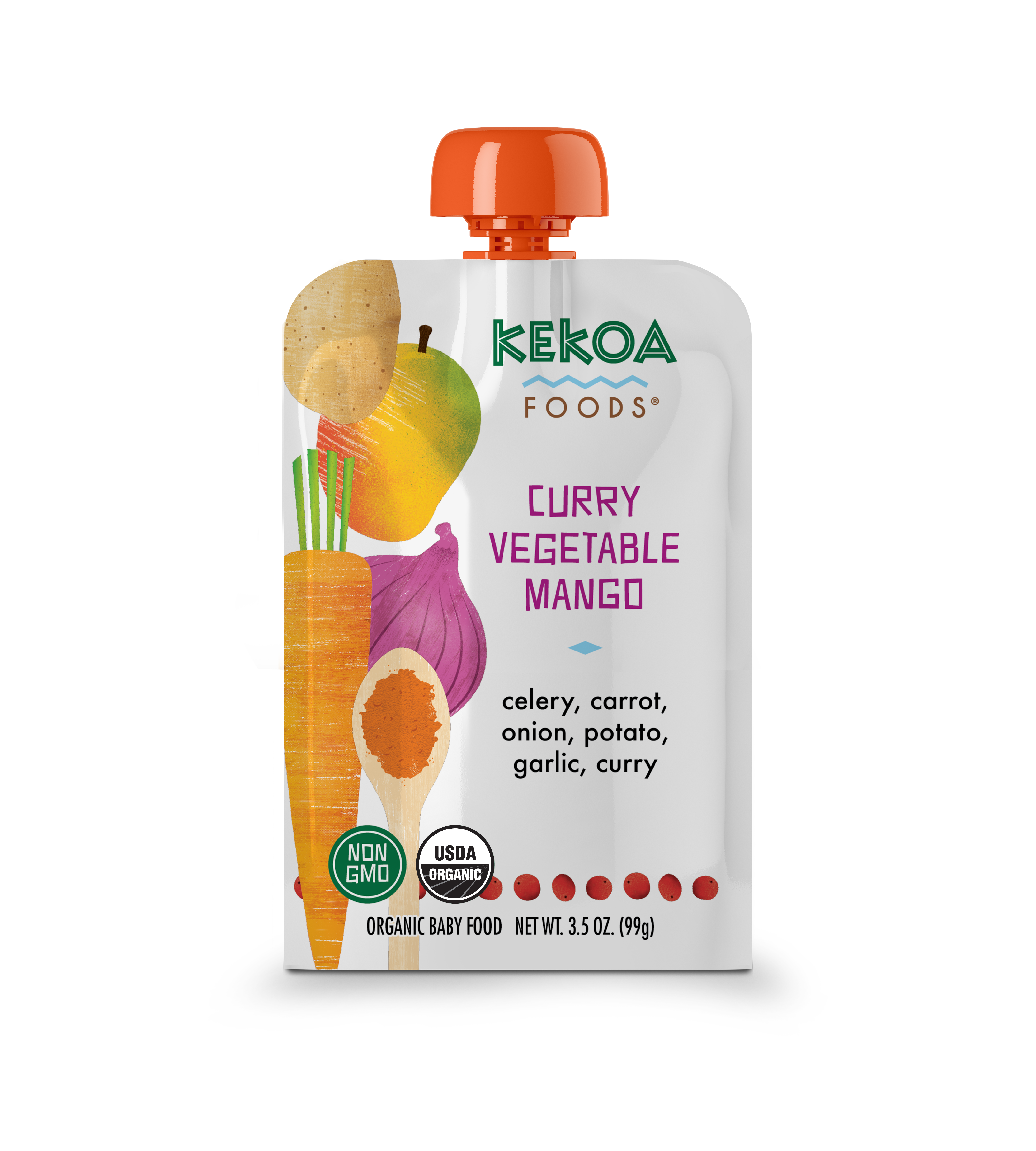 Kekoa Foods - Curry Vegetable Mango 12 innerpacks per case 3.5 oz