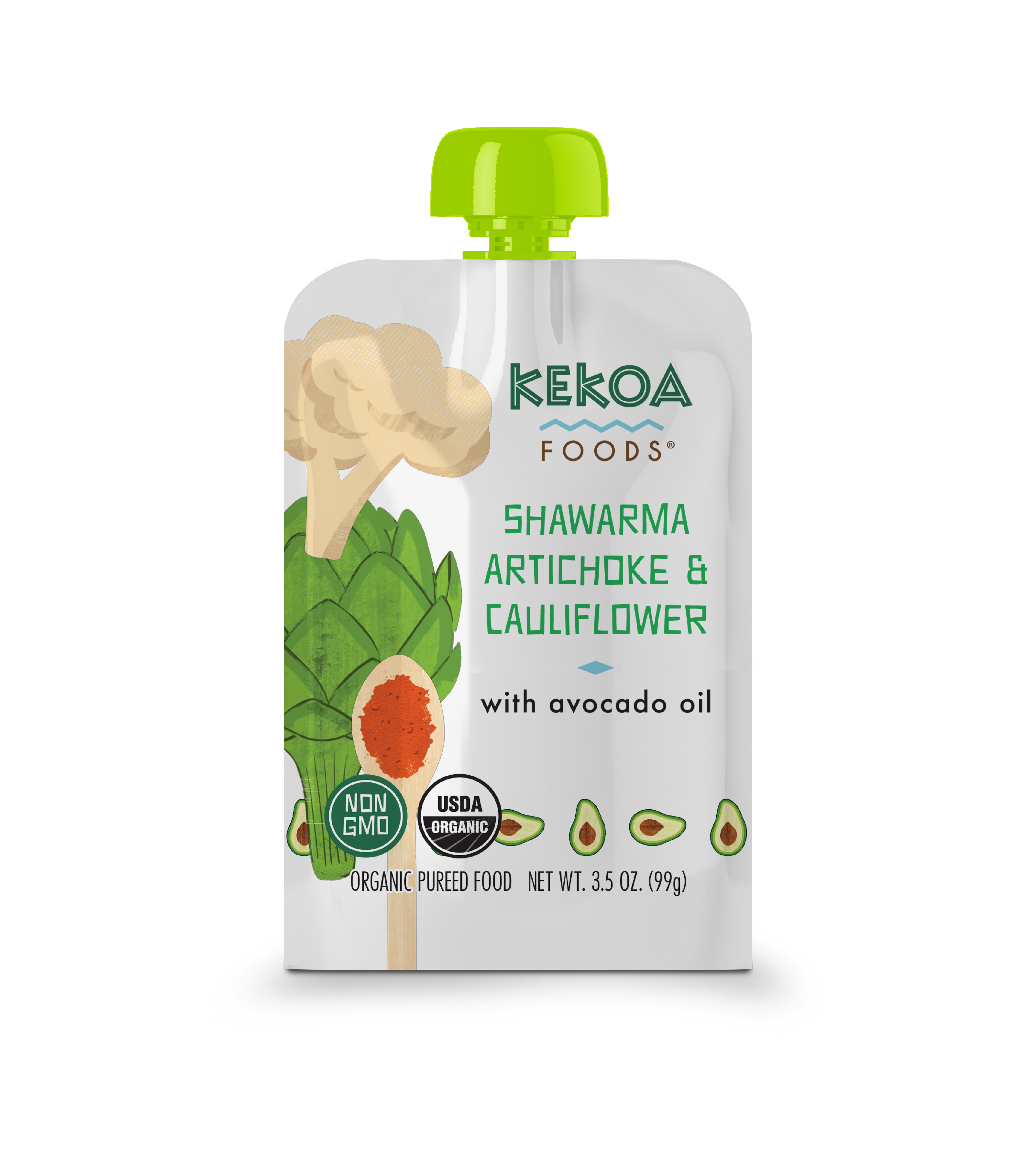 Kekoa Foods - Shawarma Artichoke and Cauliflower 6 innerpacks per case 3.5 oz
