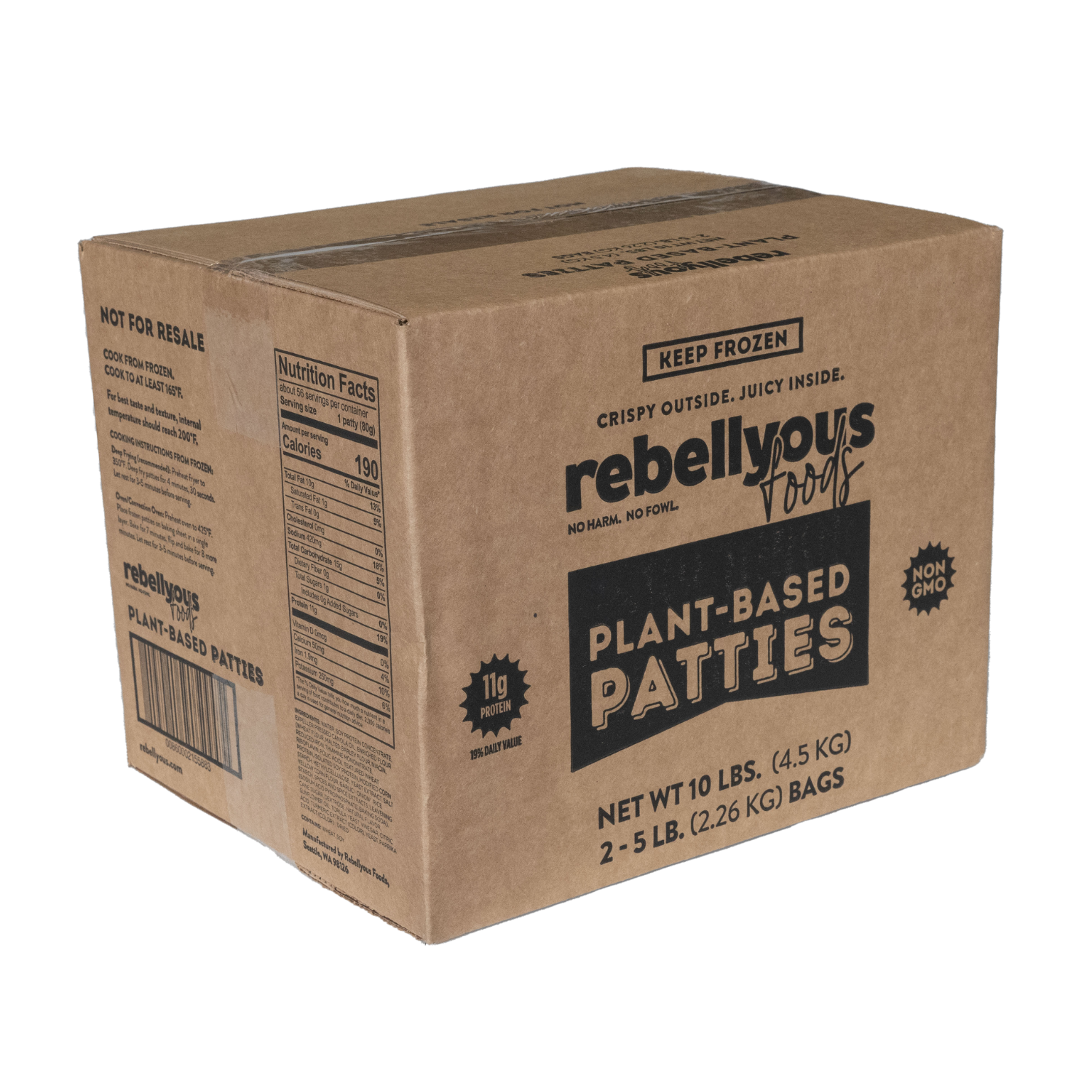 Rebellyous Tenders  (Soy + Wheat) 1 units per case 10.0 lbs
