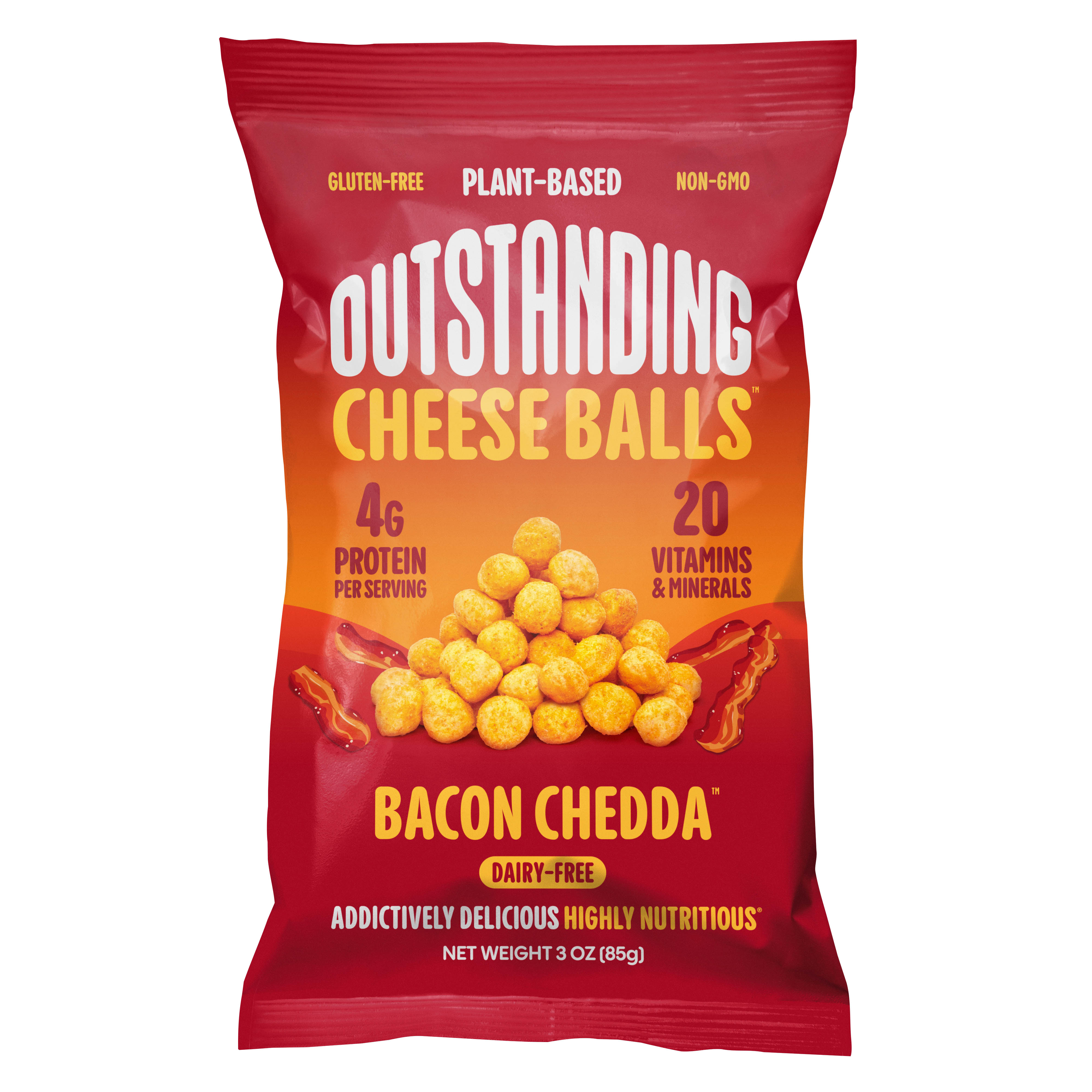 Outstanding Foods - Outstanding Cheese Balls, Bacon Chedda 8 units per case 3.0 oz