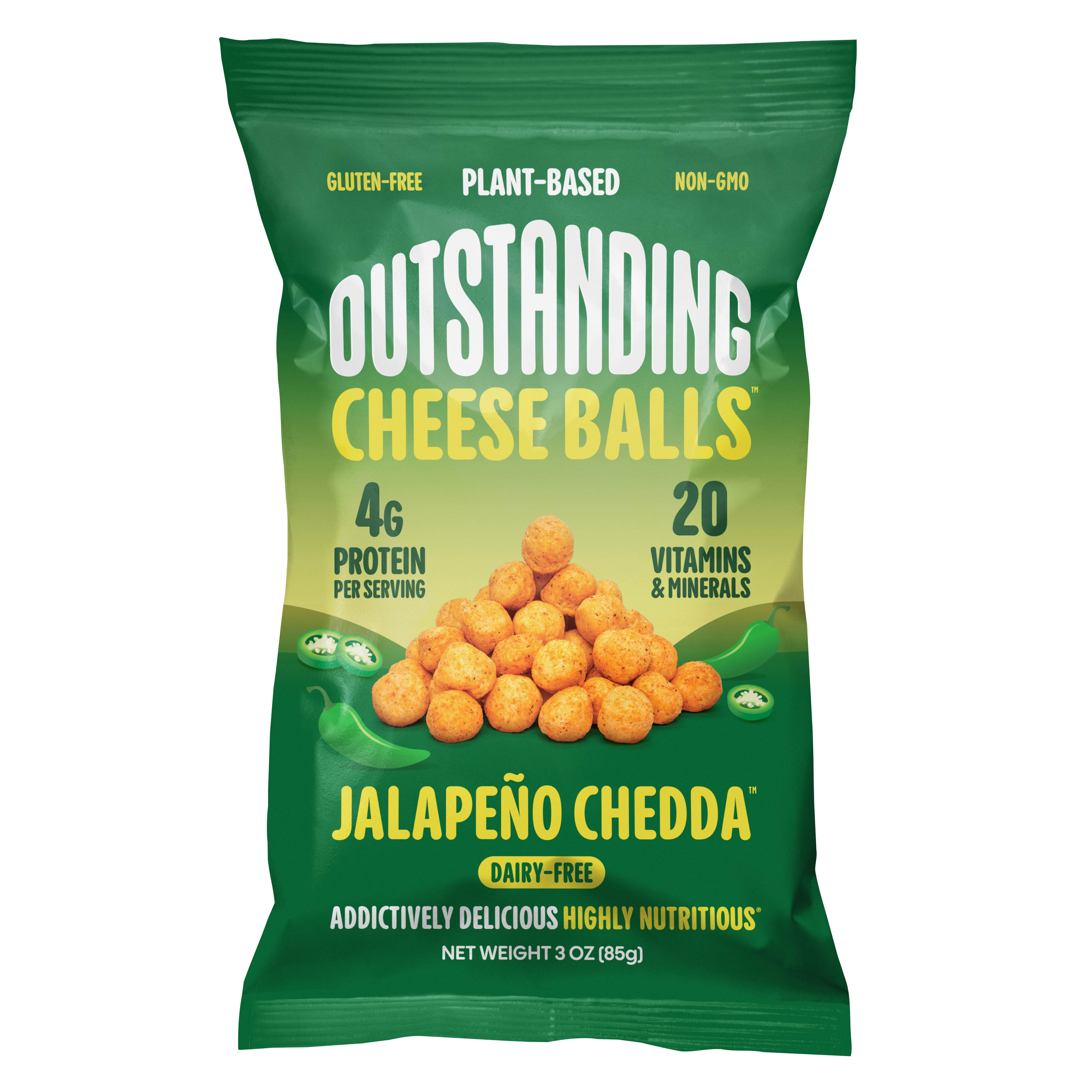Outstanding Foods - Outstanding Cheese Balls, Jalapeno Chedda 8 units per case 3.0 oz