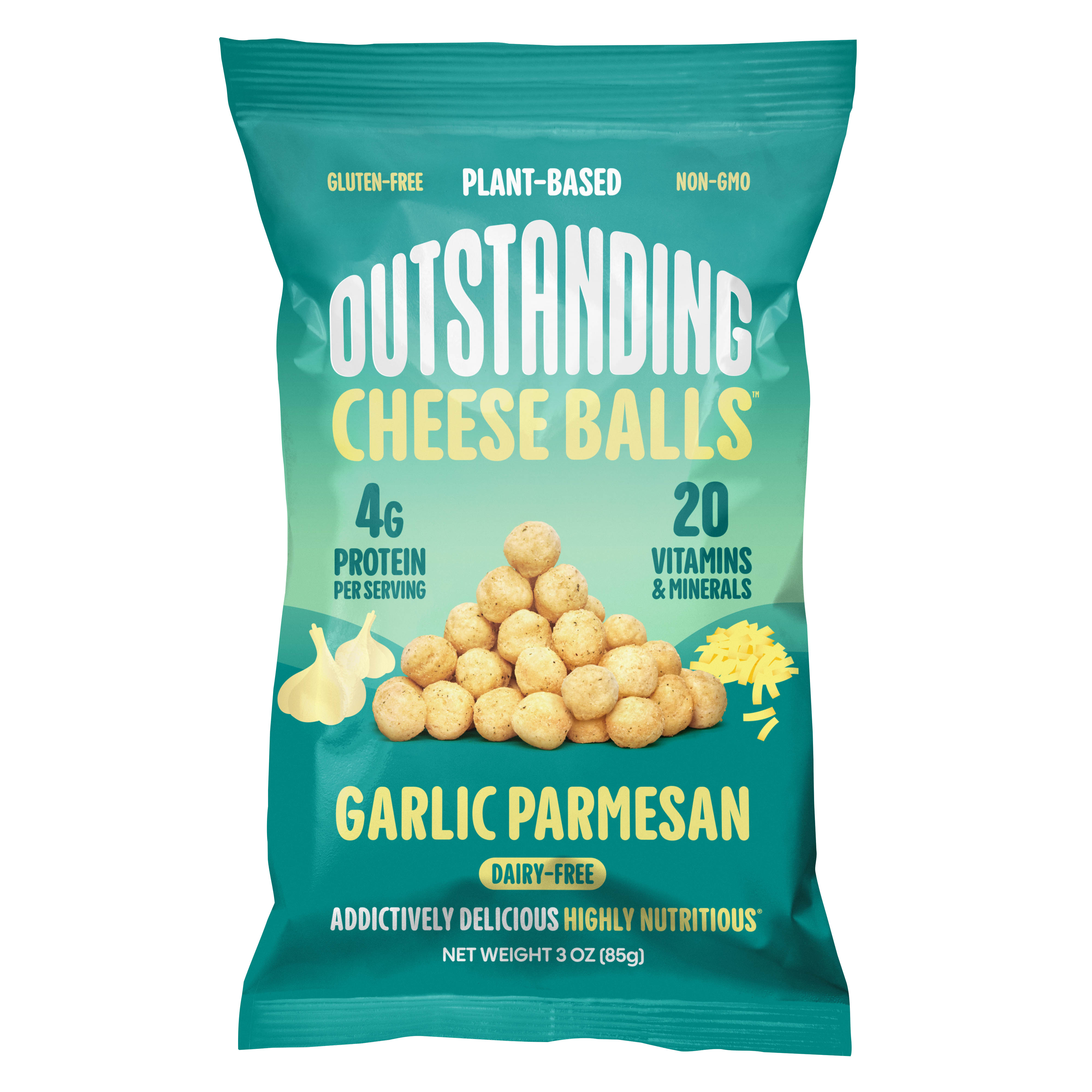 Outstanding Foods - Outstanding Cheese Balls, Garlic Parmesan 8 units per case 3.0 oz