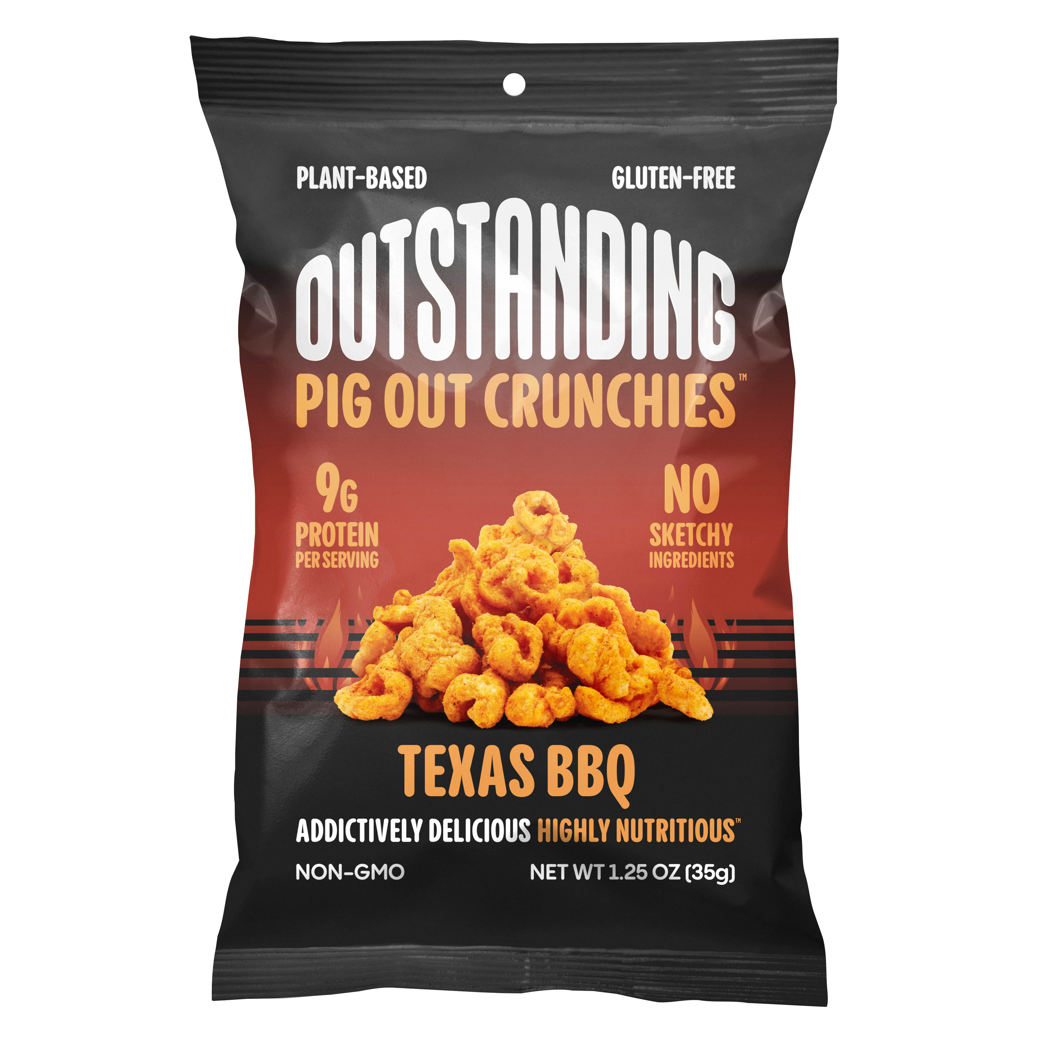 Outstanding Foods - Outstanding Pig Out Crunchies, Texas BBQ, Snack Size 8 units per case 1.3 oz