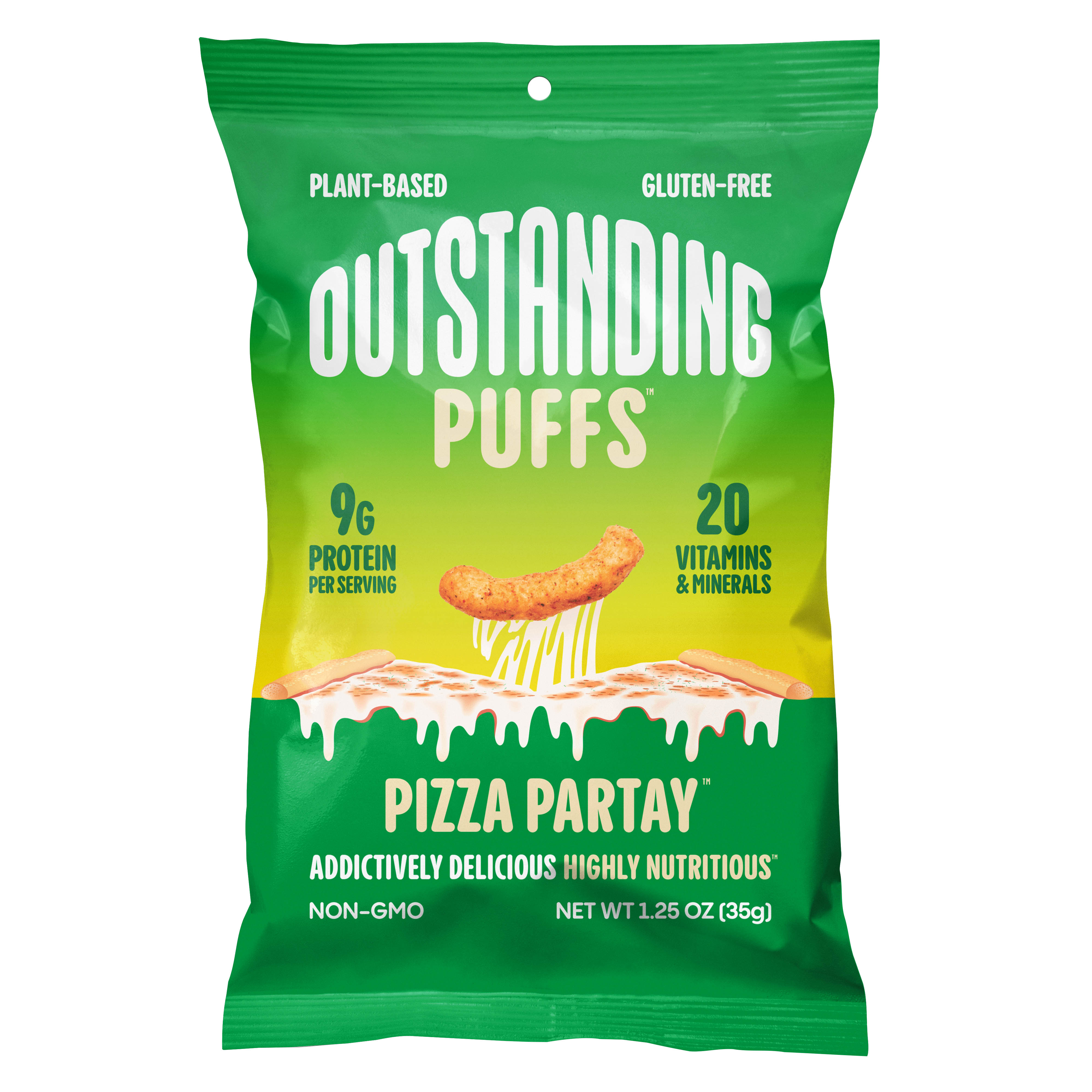 Outstanding Foods - Outstanding Puffs, Pizza Partay, Snack Size 8 units per case 1.3 oz