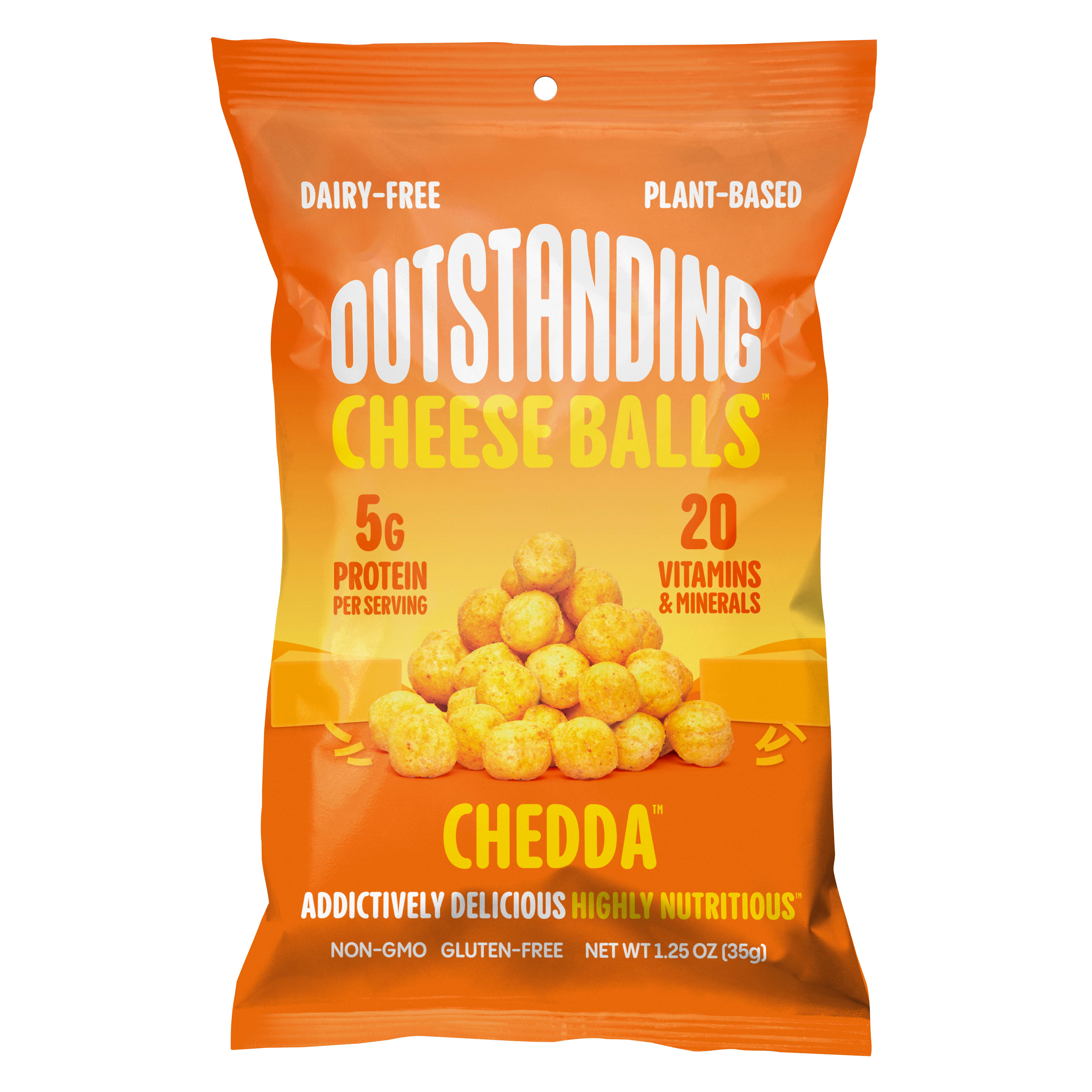 Outstanding Foods - Outstanding Cheese Balls, Chedda, Snack Size 8 units per case 1.3 oz