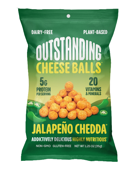 Outstanding Foods - Outstanding Cheese Balls, Jalapeno Chedda, Snack Size 8 units per case 1.3 oz