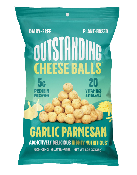 Outstanding Foods - Outstanding Cheese Balls, Garlic Parmesan, Snack Size 8 units per case 1.3 oz