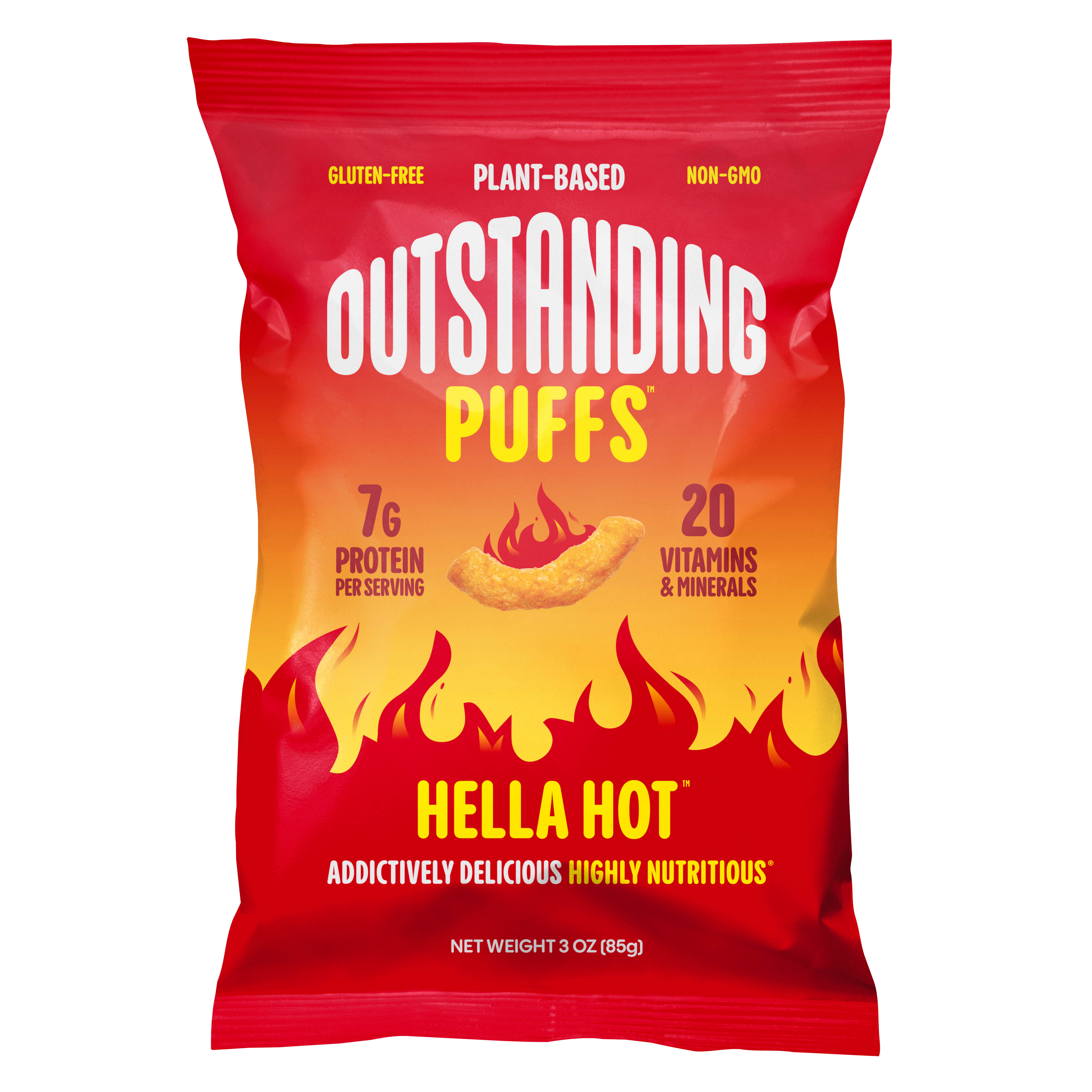 Outstanding Foods - Outstanding Puffs, Hella Hot 8 units per case 3.0 oz