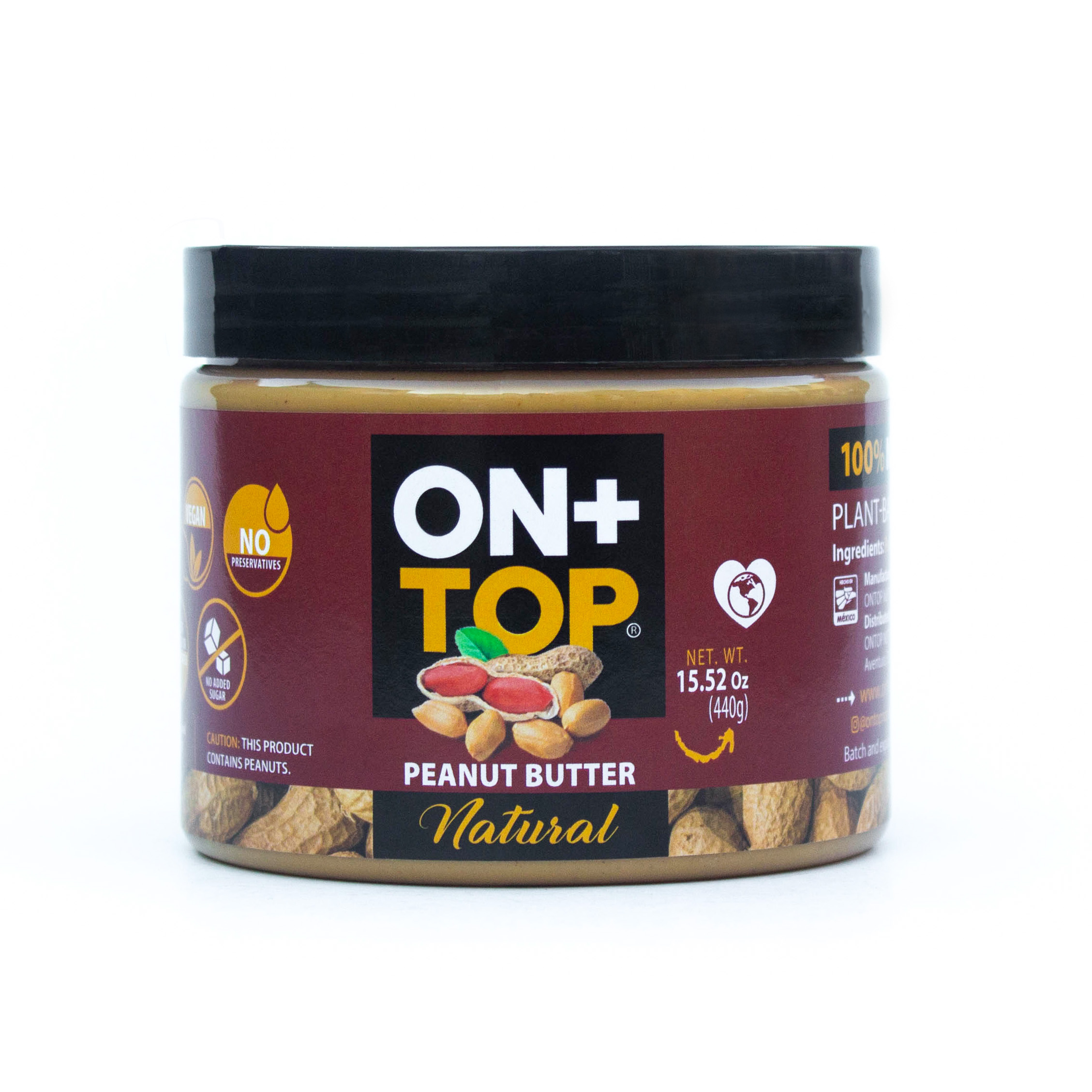 ON+TOP  Peanut Butter Natural  6 units per case 440 g