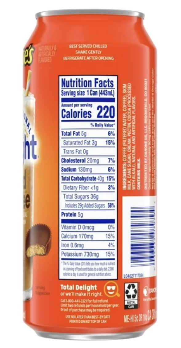 International Delight Iced Coffee, Reese's 12 units per case 15.0 fl