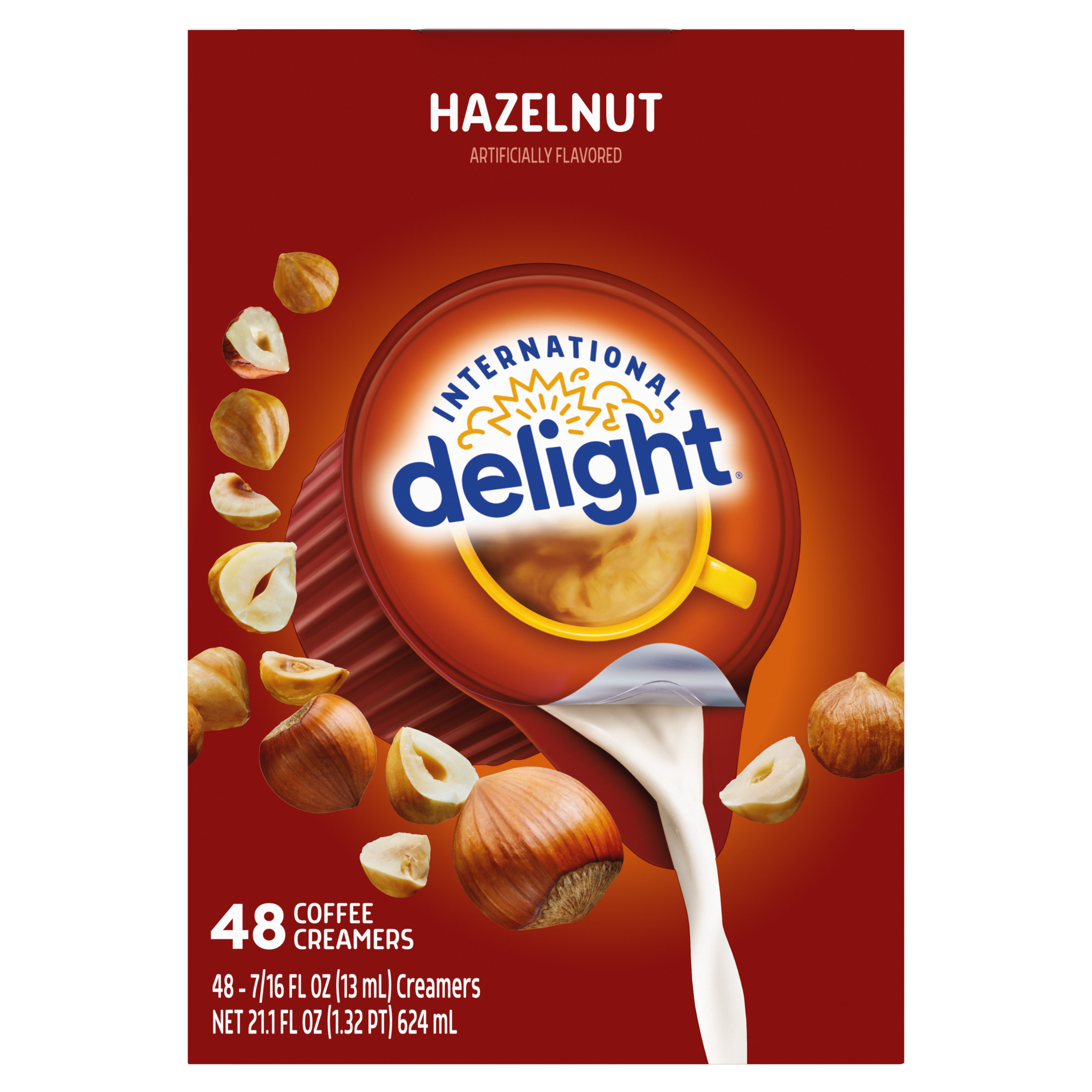 International Delight Coffee Creamer Singles, Hazelnut 4 units per case 21.1 fl