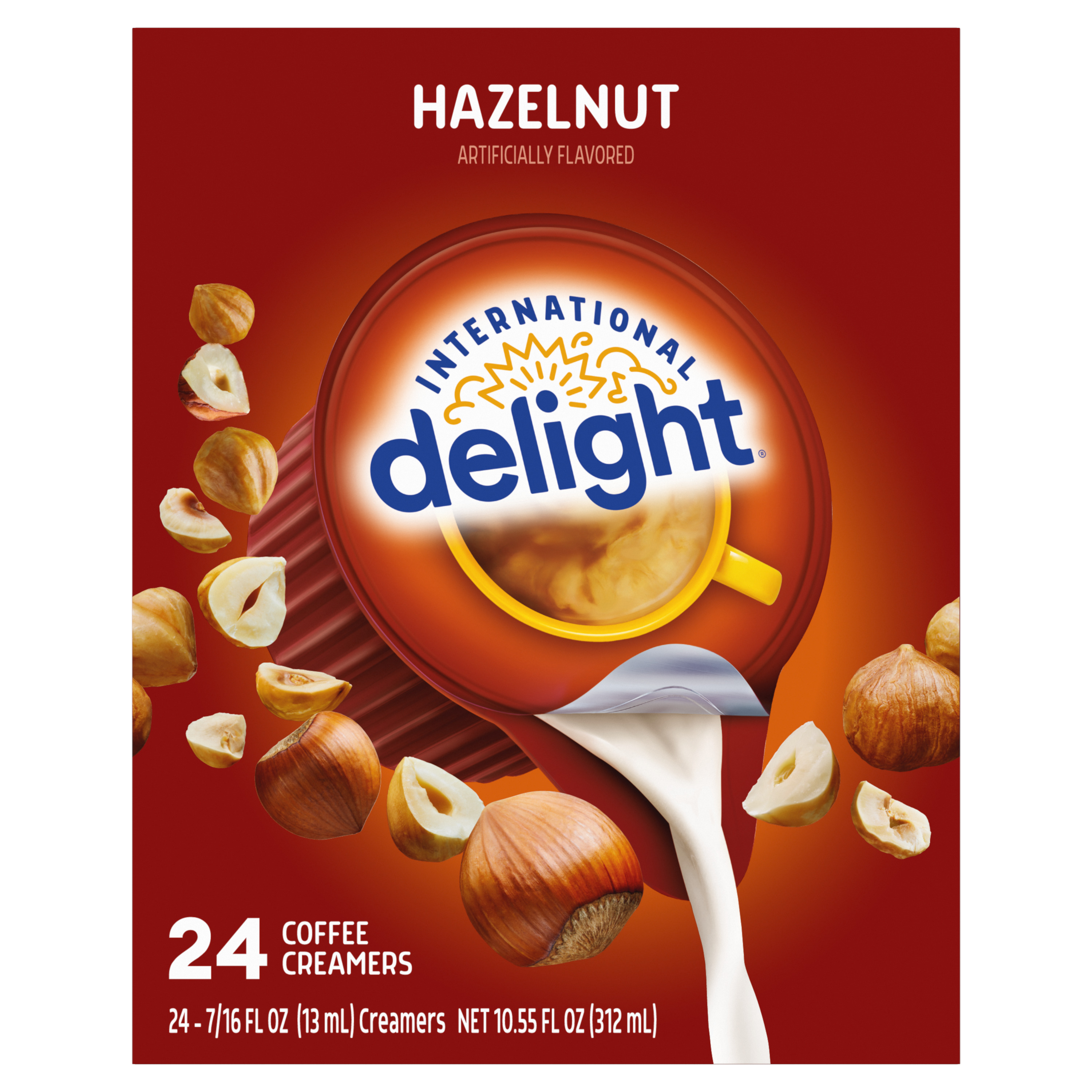 International Delight Coffee Creamer Singles, Hazelnut 6 units per case 10.6 fl