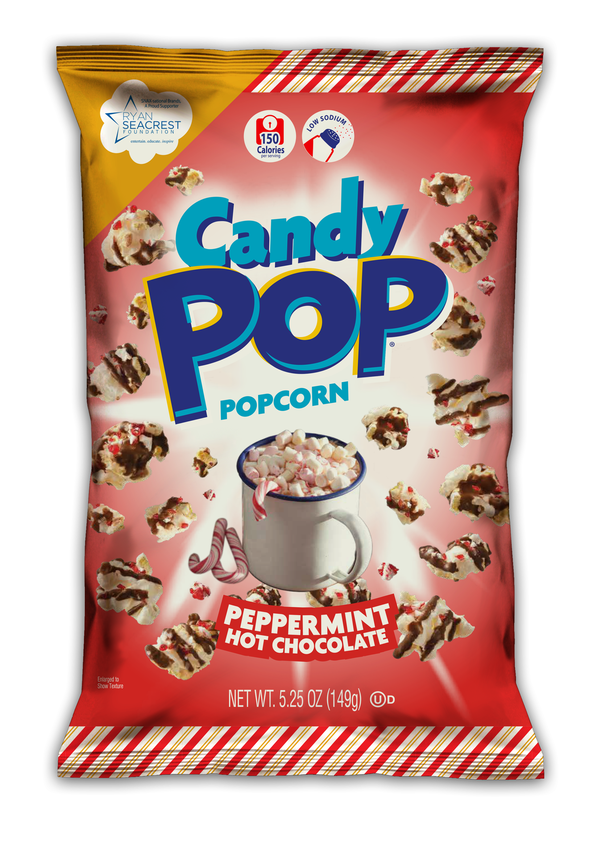 Cookie Pop PEPPERMINT SEASONAL Popcorn 12 units per case 5.3 oz