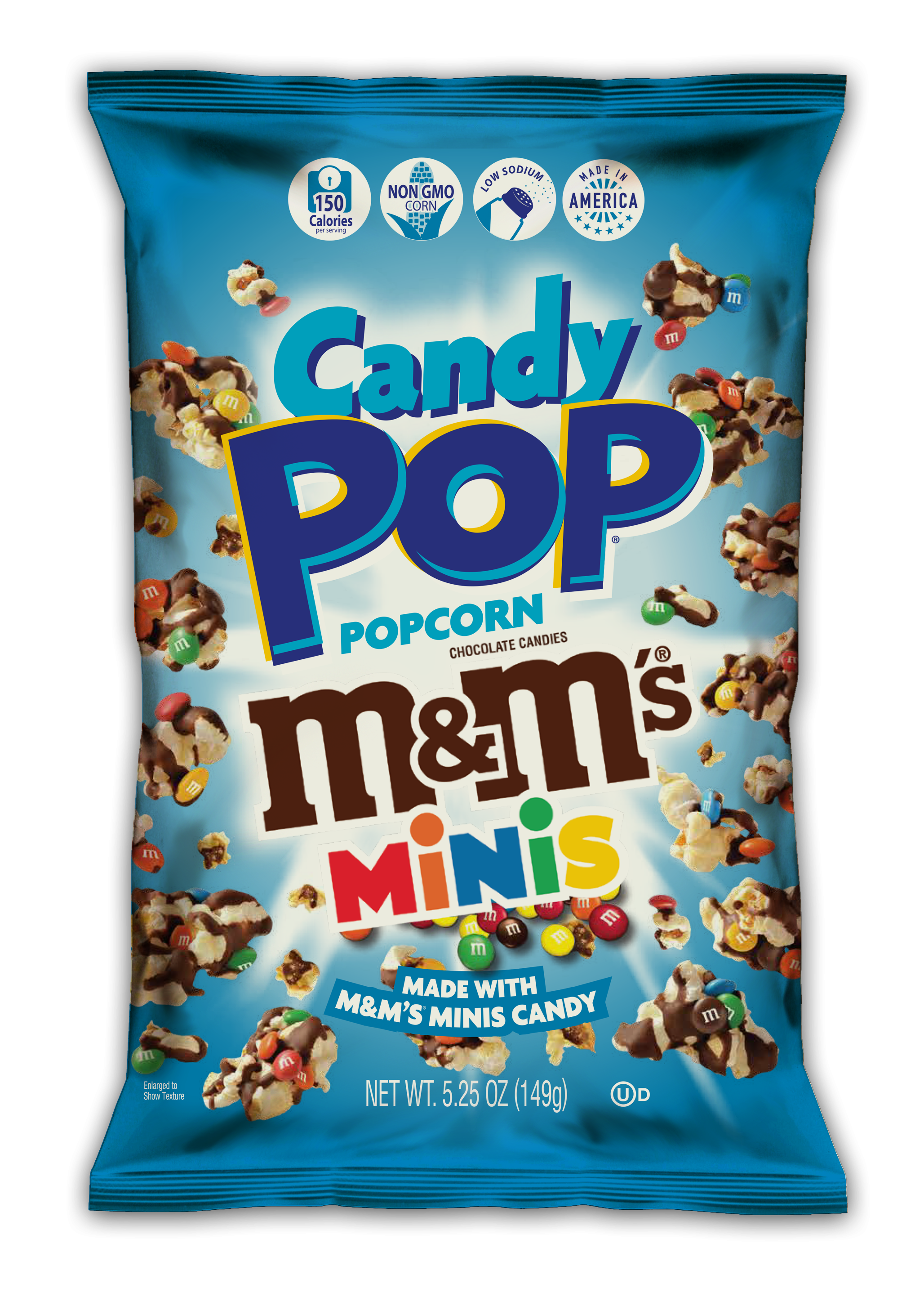 Candy Pop m&m Minis Popcorn 12 units per case 5.3 oz