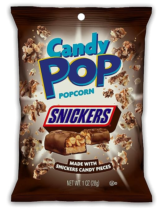 Candy Pop Snickers Popcorn 6 innerpacks per case 1.0 oz
