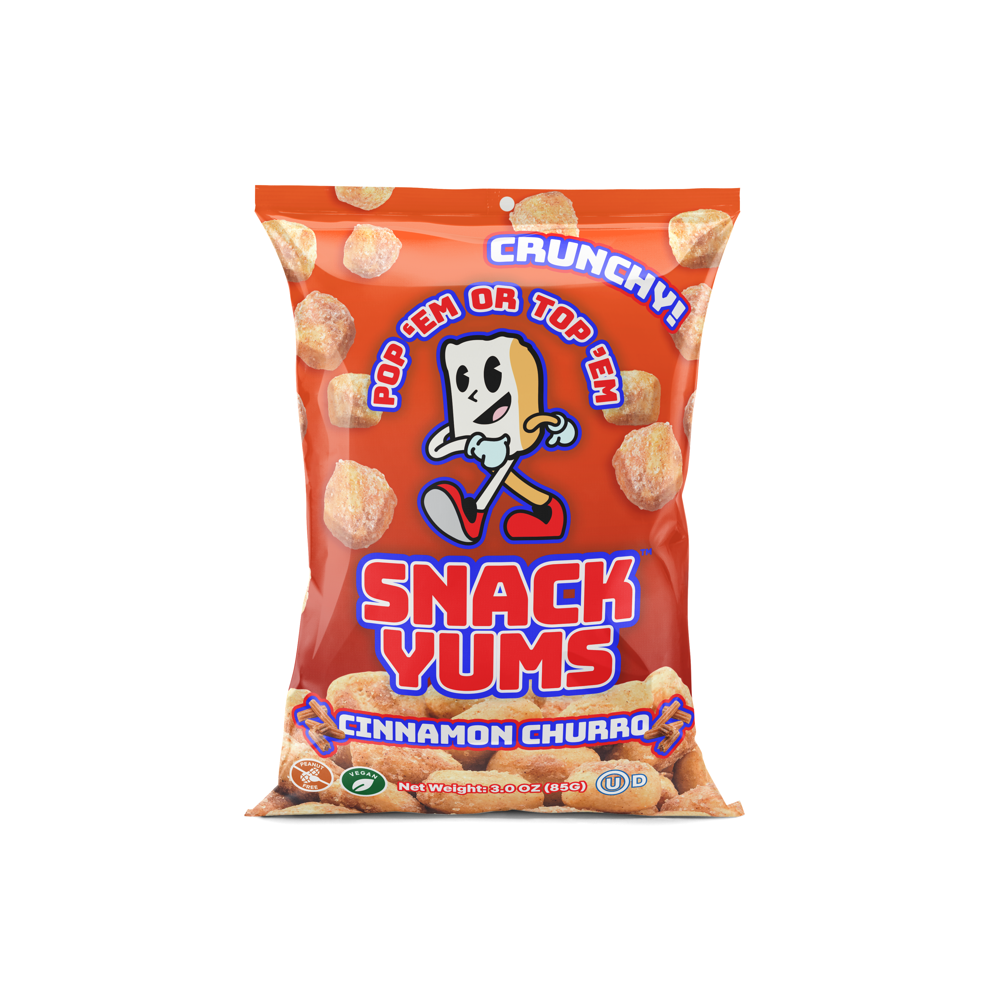 Snack Yums Cinnamon Churro 3oz 32 units per case 3.0 oz