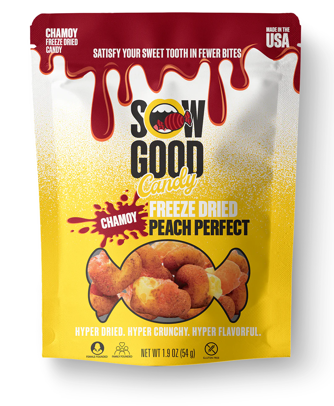 SOW GOOD Freeze Dried Chamoy Peach Perfect 24 units per case 1.9 oz