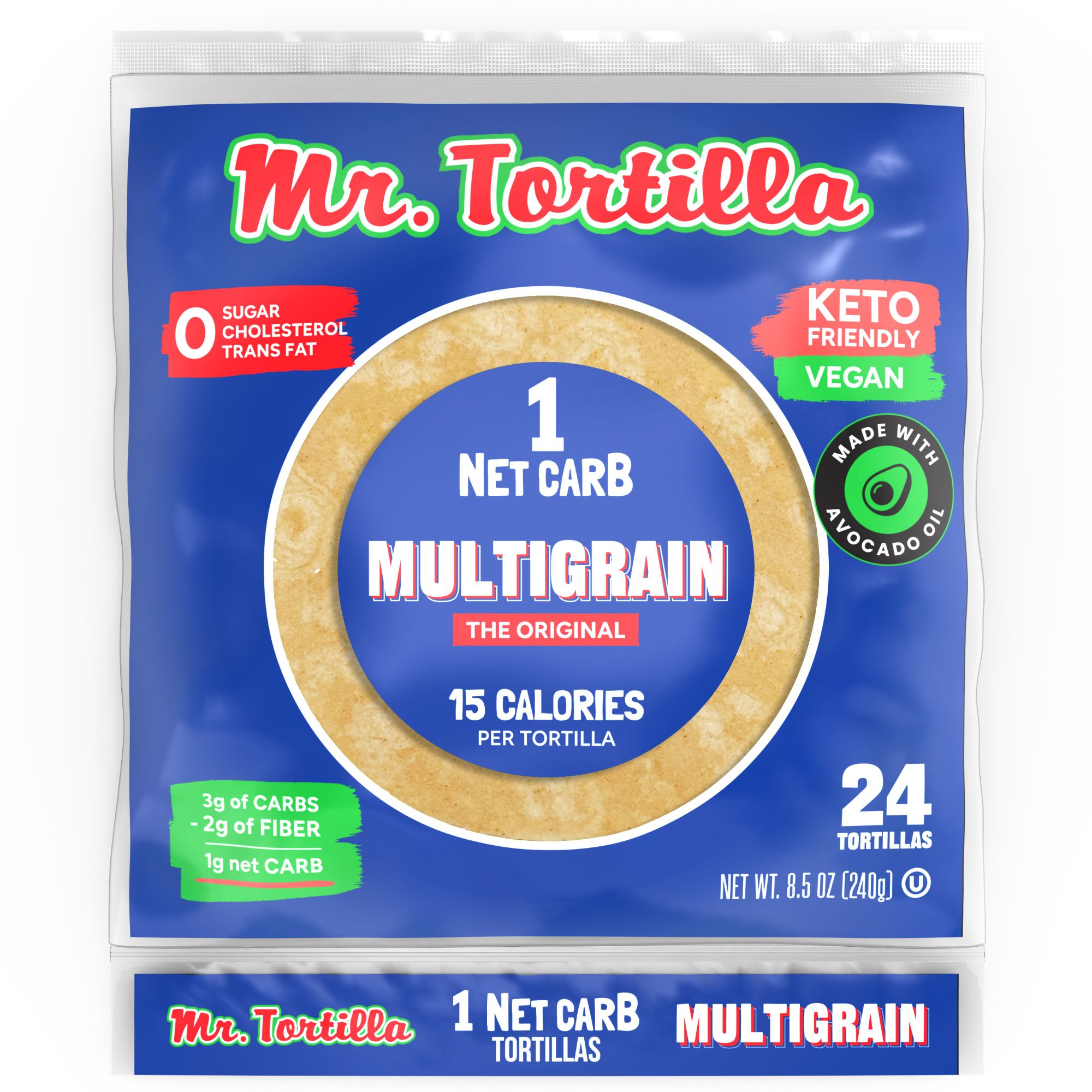 Mr. Tortilla Low Carb 4 Inch Multigrain Tortillas 12 units per case 8.5 oz