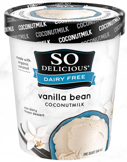So Delicious Dairy Free Coconut Milk Frozen Dessert Vanilla Bean - 16oz 8 units per case 16.0 oz