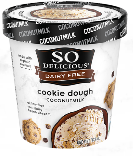 So Delicious Dairy Free Cookie Dough Coconut Milk Frozen Dessert - 16oz 8 units per case 16.0 oz