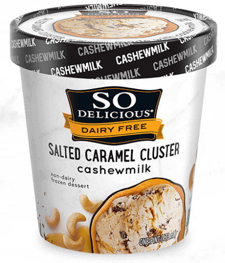 So Delicious Salted Caramel Cluster Cashew Milk Frozen Dessert - 16oz 8 units per case 16.0 oz