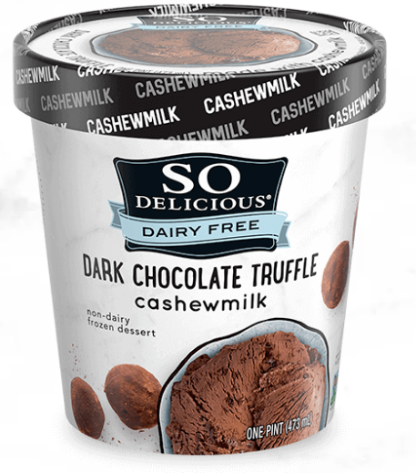 So Delicious Dark Chocolate Truffle Cashewmilk Frozen Dessert 16 Oz 8 units per case 16.0 oz