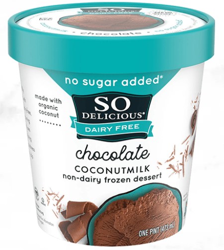 So Delicious No Sugar Added Coconut Milk Chocolate Frozen Dessert 16 oz 8 units per case 16.0 oz